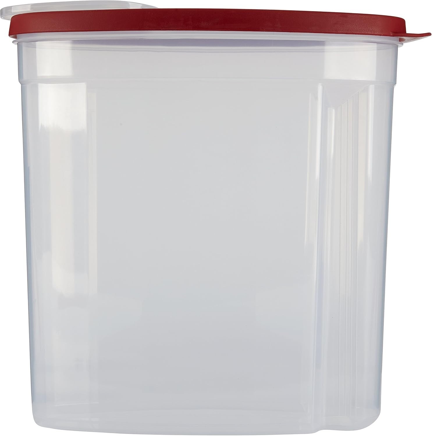 1.5 Gallon Clear Cereal Container with Red Lid Food Storage Bulk Foods Keeper
