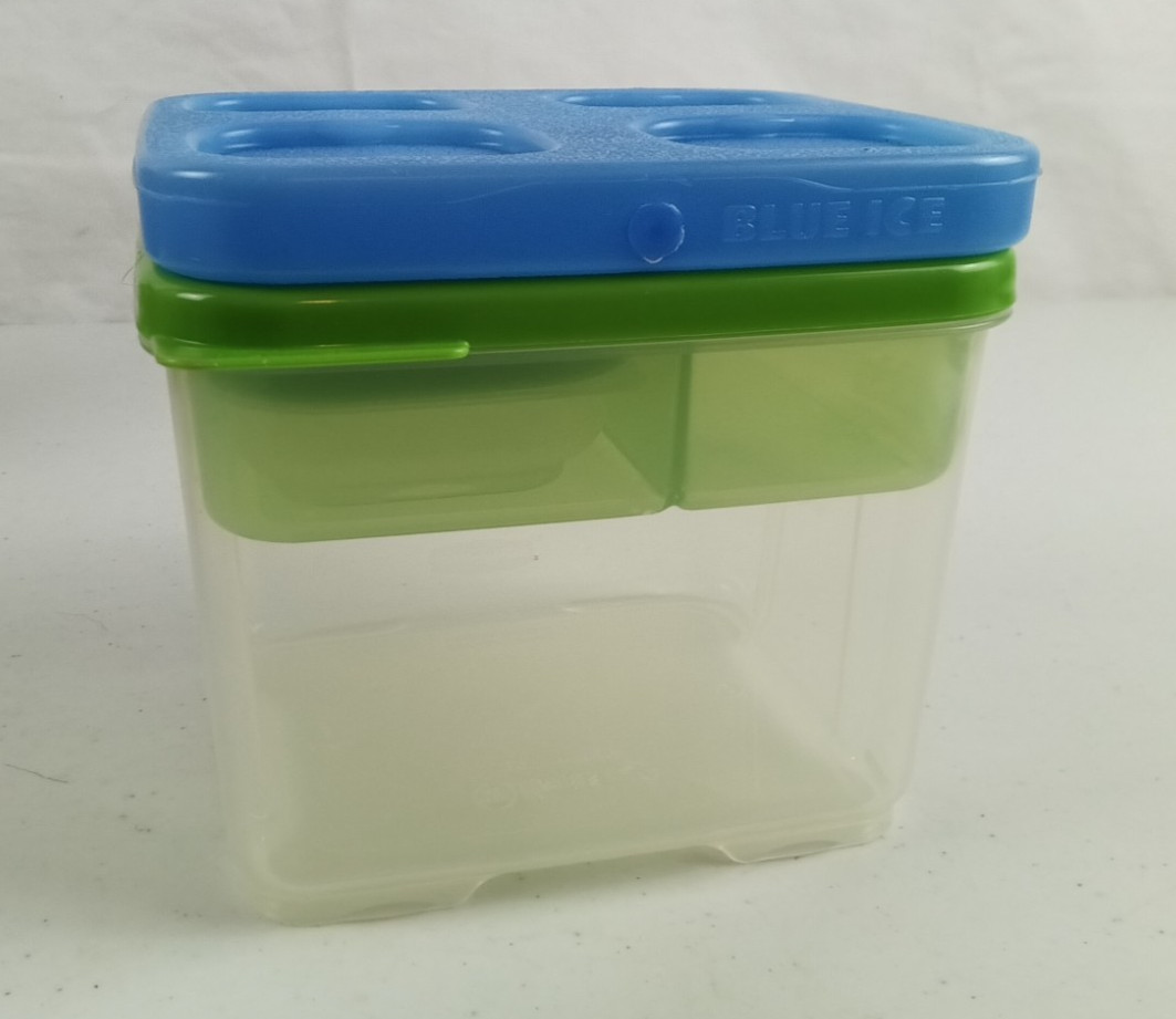 Rubbermaid Lunch Blox Salad Kit Storage Container with Blue Ice Complete Set