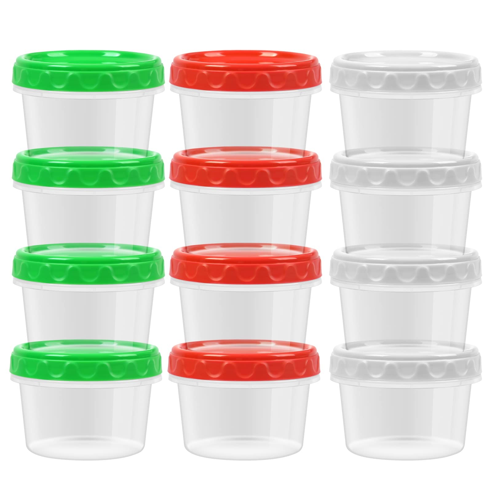 8 oz Small Freezer Containers with Lids Stackable Plastic Food Storage Contai…