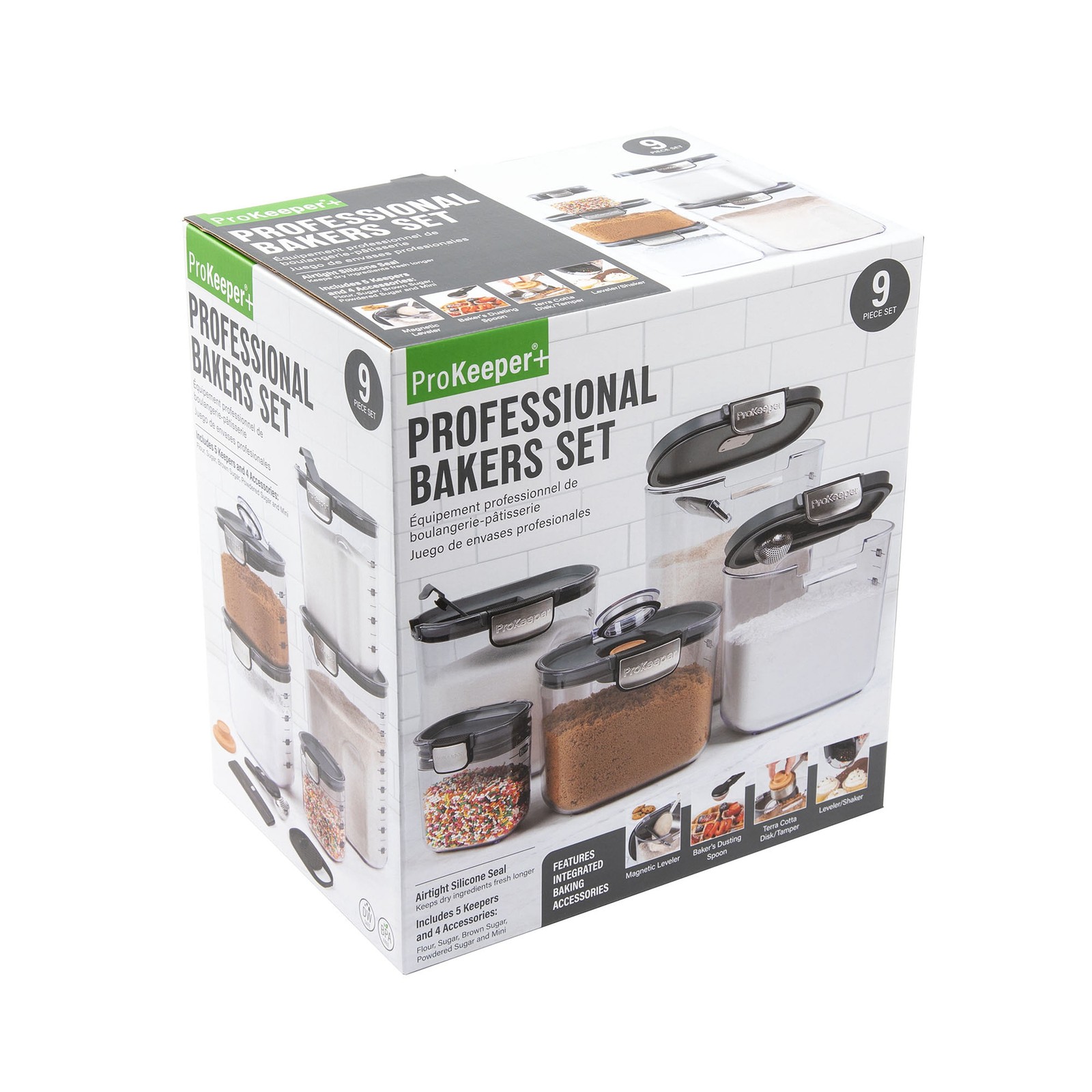 ProKeeper 9-Piece Baker’s Storage Container Set W/ Airtight Seal Pantry