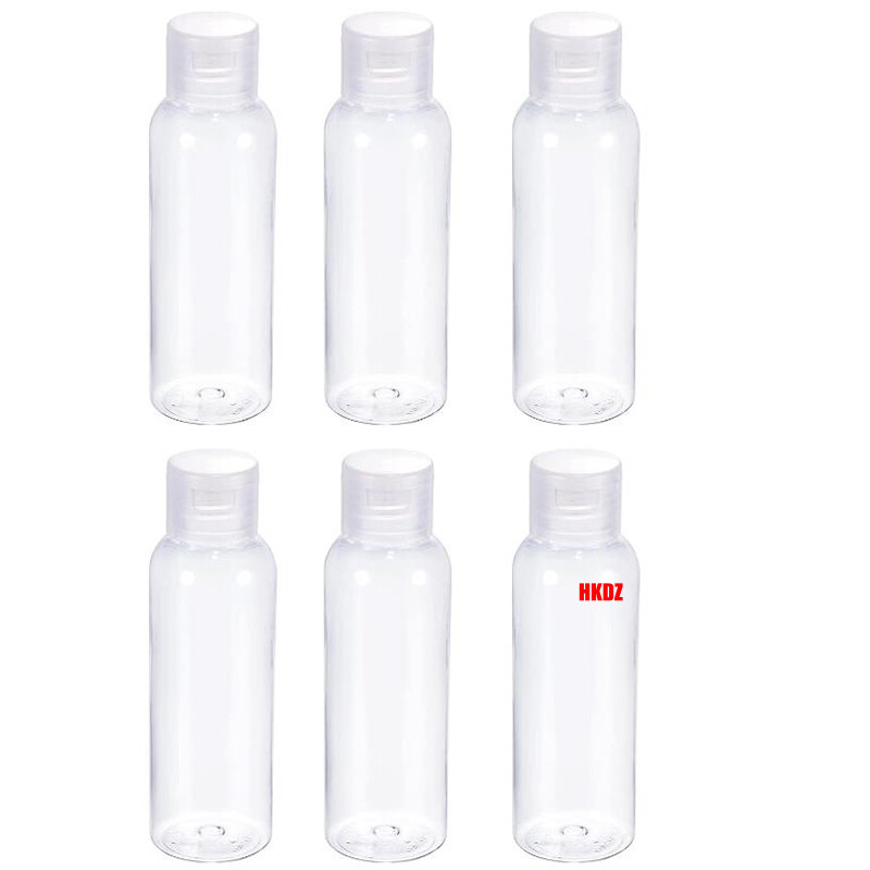 100ml/150/180/200/250ml Clear Round Plastic Bottles with Caps Science Laboratory