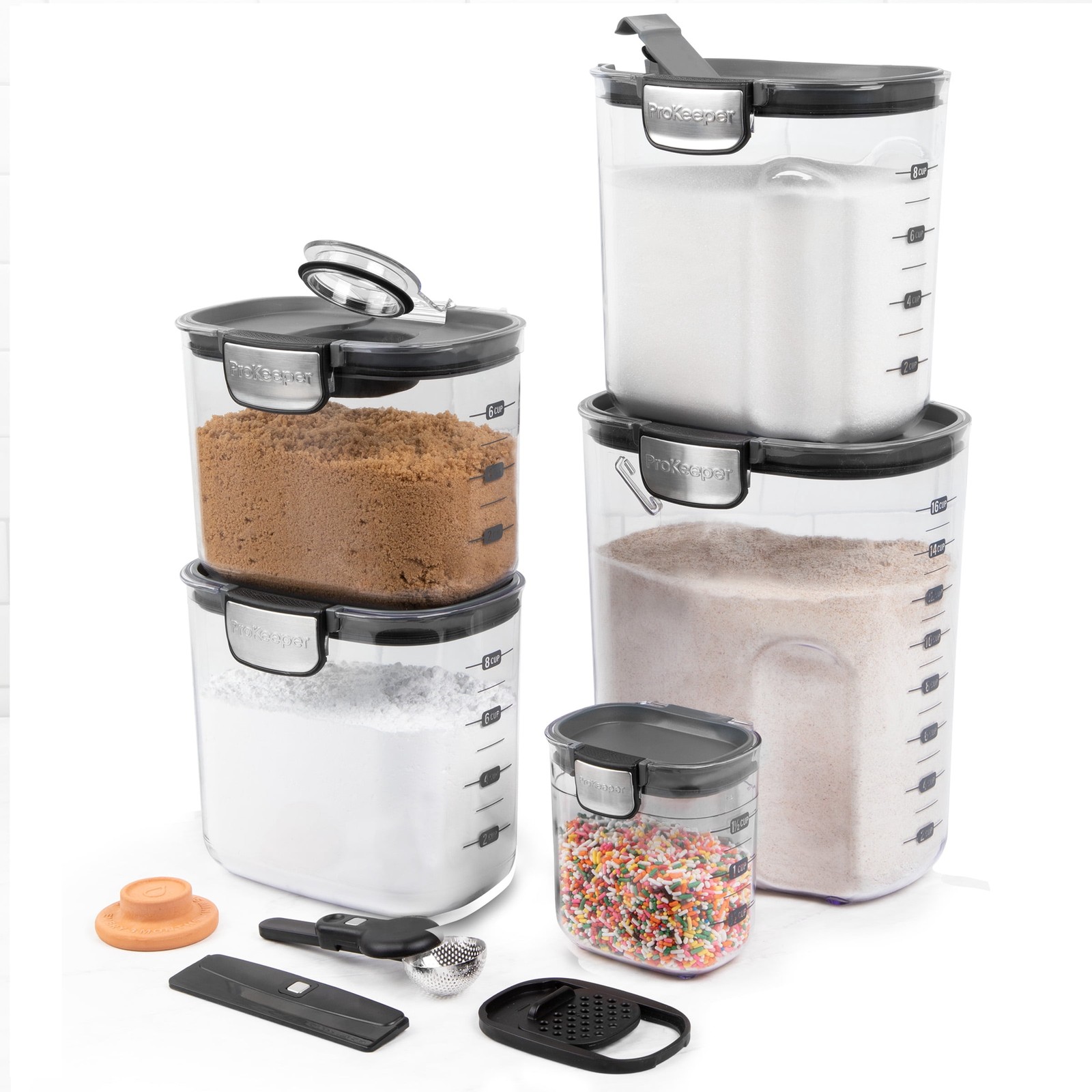 ProKeeper 9-Piece Baker’s Storage Container Set W/ Airtight Seal Pantry