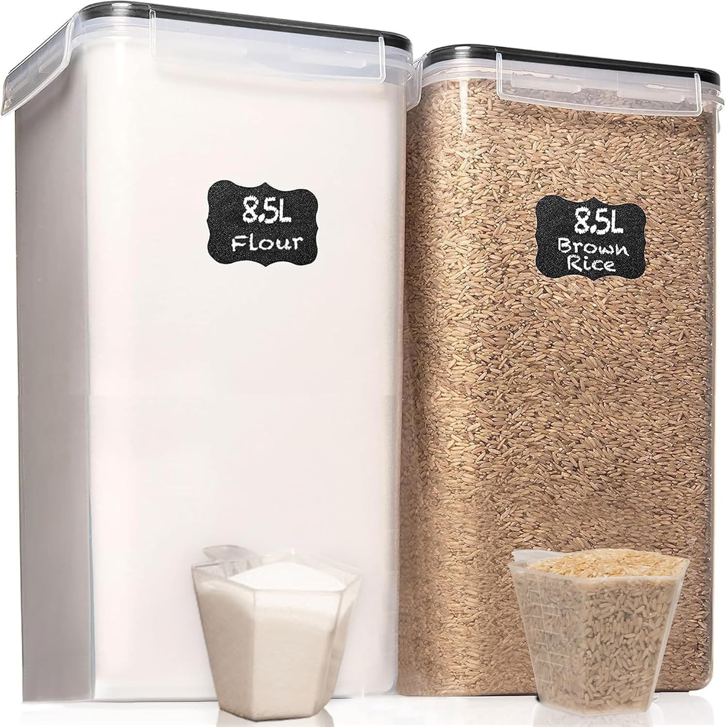8.5L/287Oz Extra Large Airtight Food Storage Containers (2 PC) with Lids, Kitche