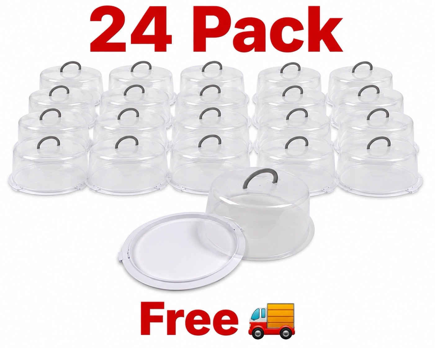 Sure Fresh Reusable Plastic Cake Carrier Container With Lid-NEW