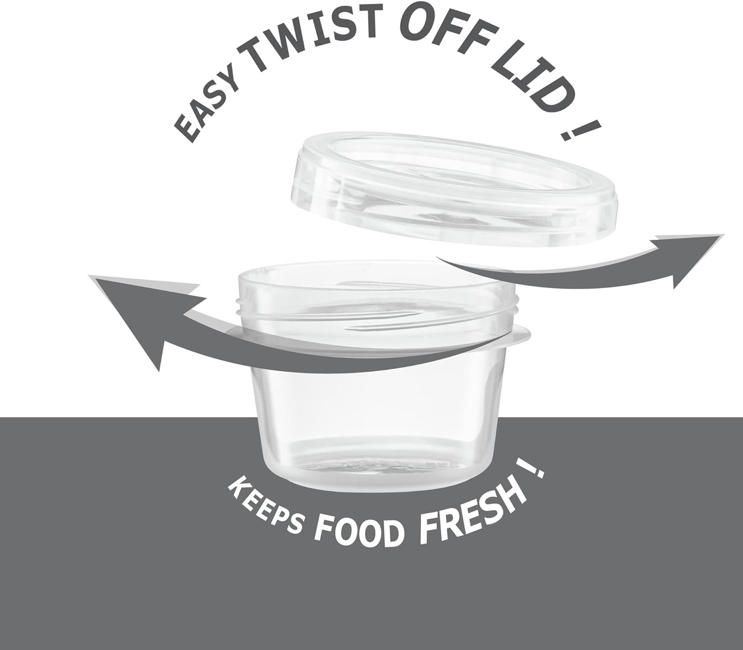 (4 Ounce 10 Pack) Clear Twist Cap Containers Clear with Screw on Lids Twist Top