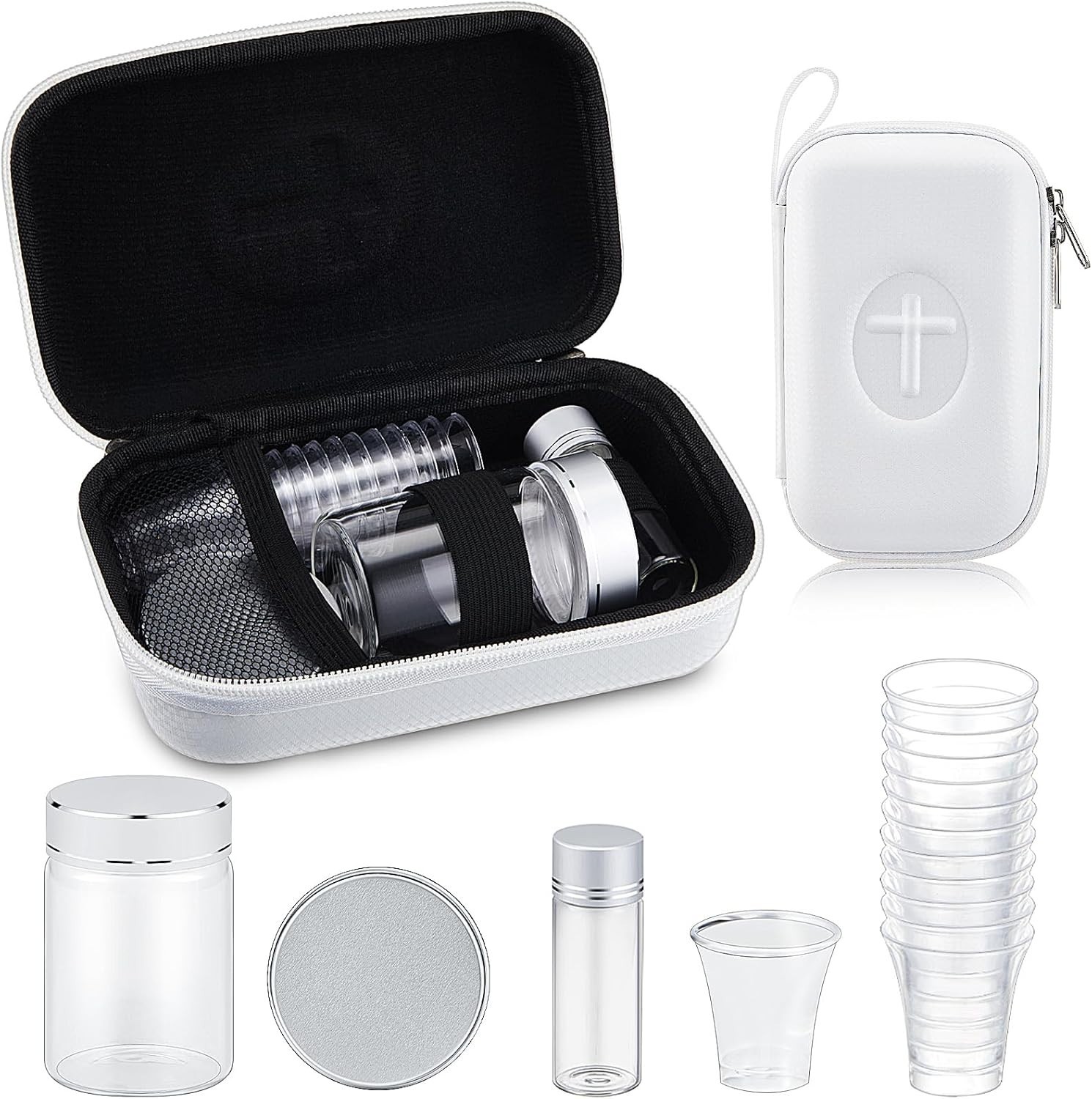 1 Set Portable Communion Set Gifts For Catholic Priests Travel Home White Kit