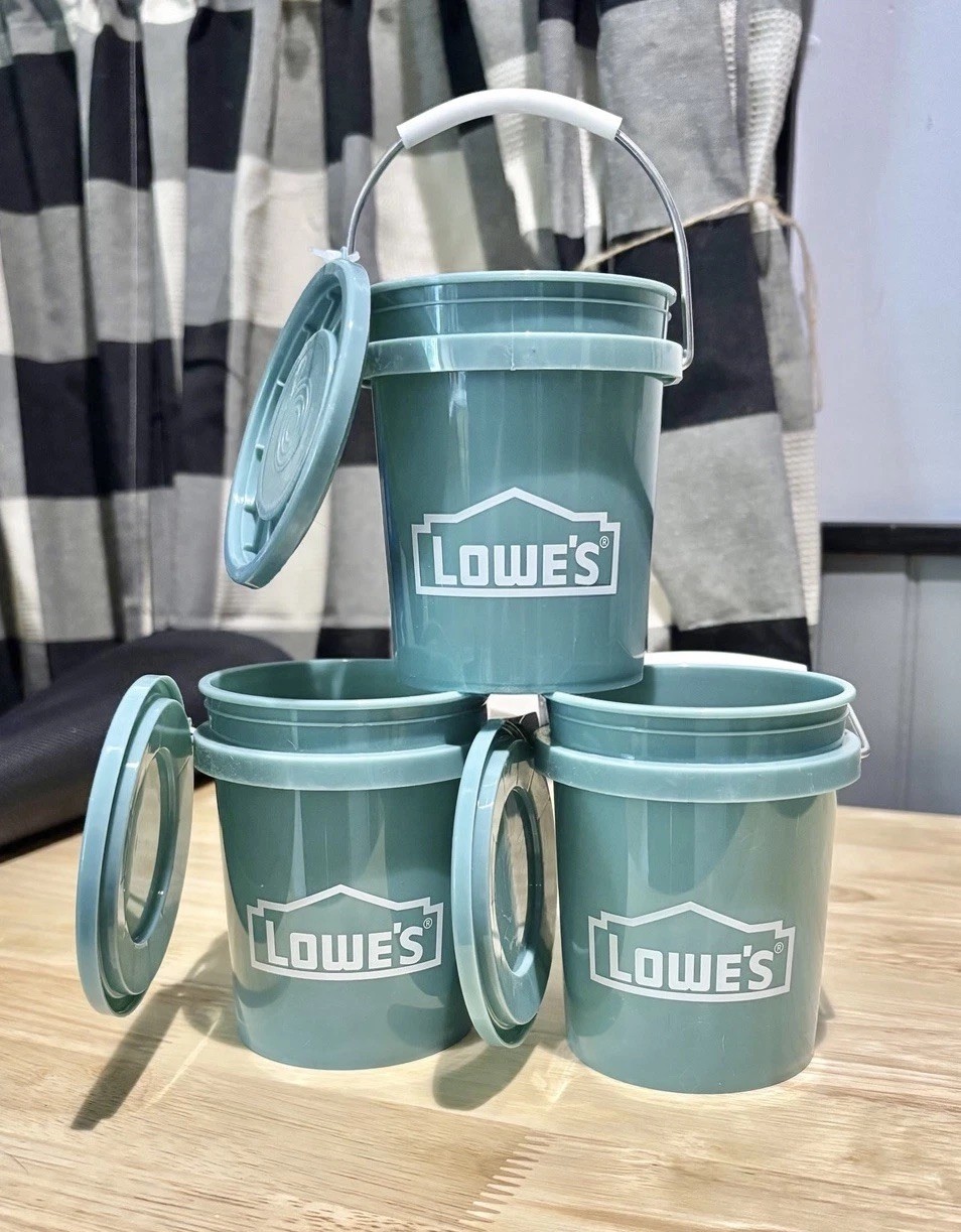 Teal Lowe’s Mini Bucket With Lids Lot of 3 NEW 2026 RELEASETIKTOK VIRAL