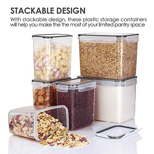 VTOPMART AIRTIGHT FOOD STORAGE CONTAINERS 6 PIECES – PLASTIC BPA FREE – BLACK