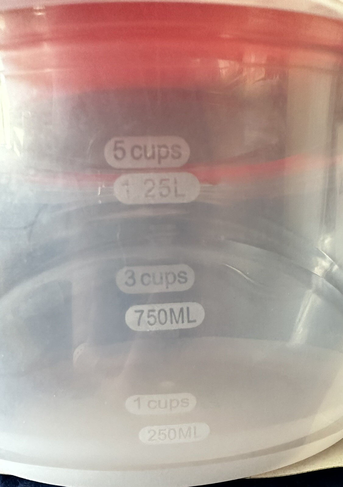 Large 2 Pack Plastic Storage Containers, 5 Cup, 1400 Ml, Brand New, Set of 3