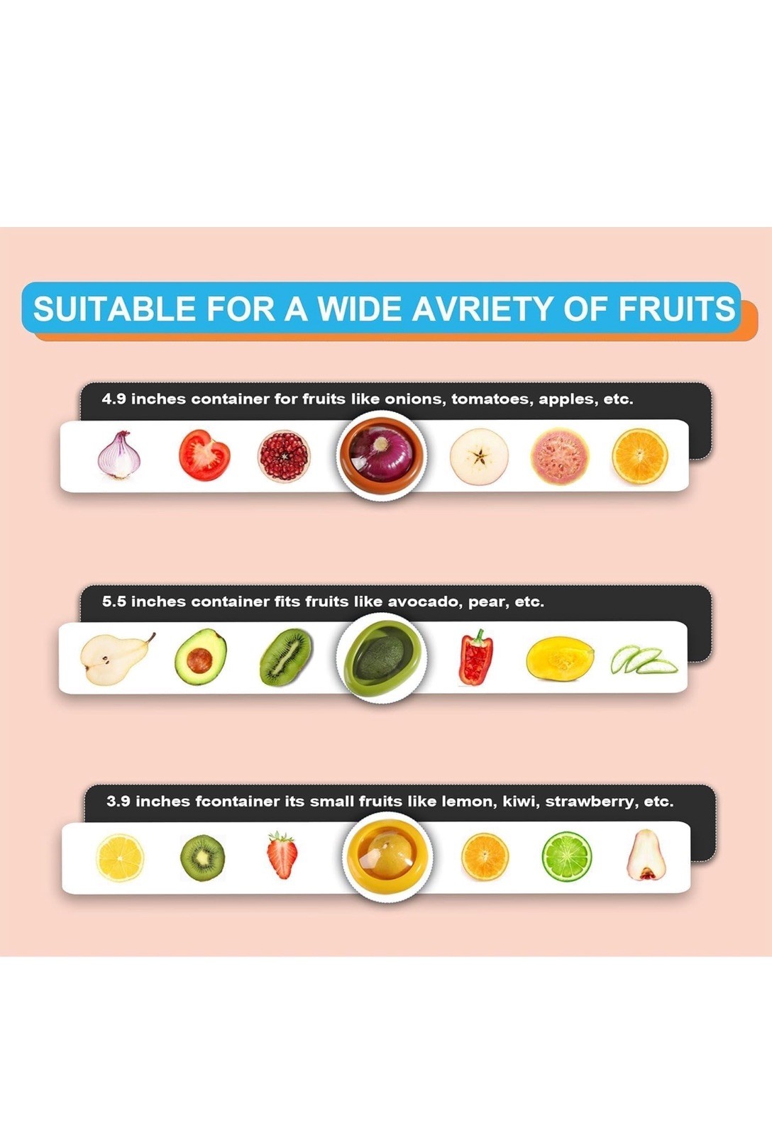 4 PCS FRUIT, VEGETABLE SILICONE SHAPED FOOD STORAGE CONTAINERS SET.