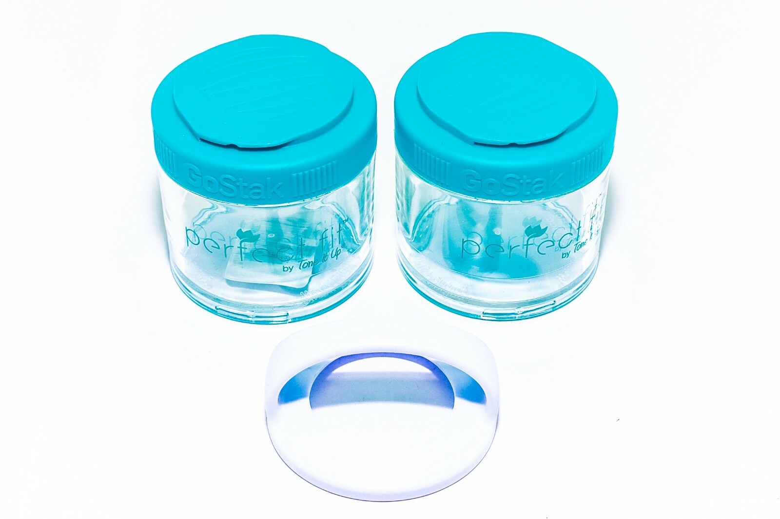 GoStak Perfect Fit Blender Bottle By Tone It Up Powder Vitamin Snacks Containers