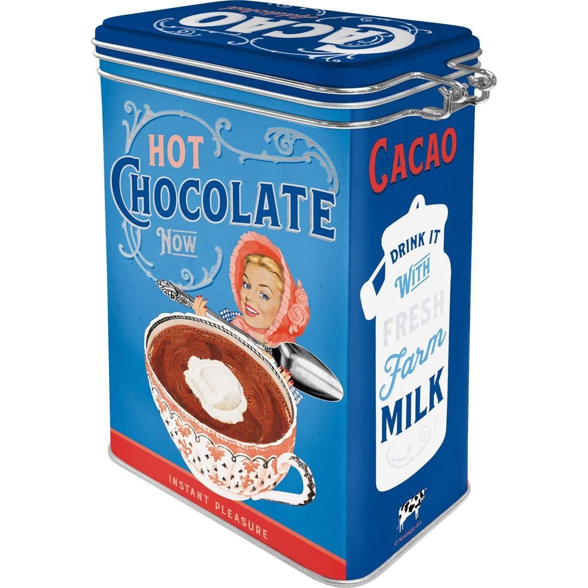 Nostalgic-Art – Metal Food Coffee Storage Tin Container Box- Cacao Addicted