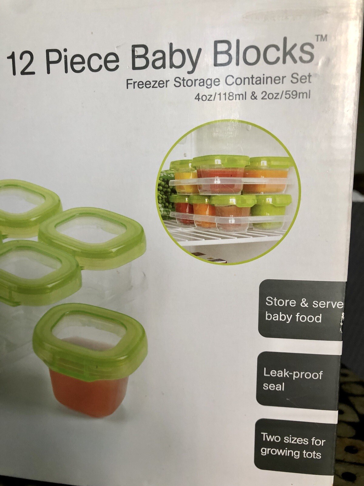NEW OXO TOT 12 Piece Baby Blocks Freezer Storage Container Set w/ Trays NIB