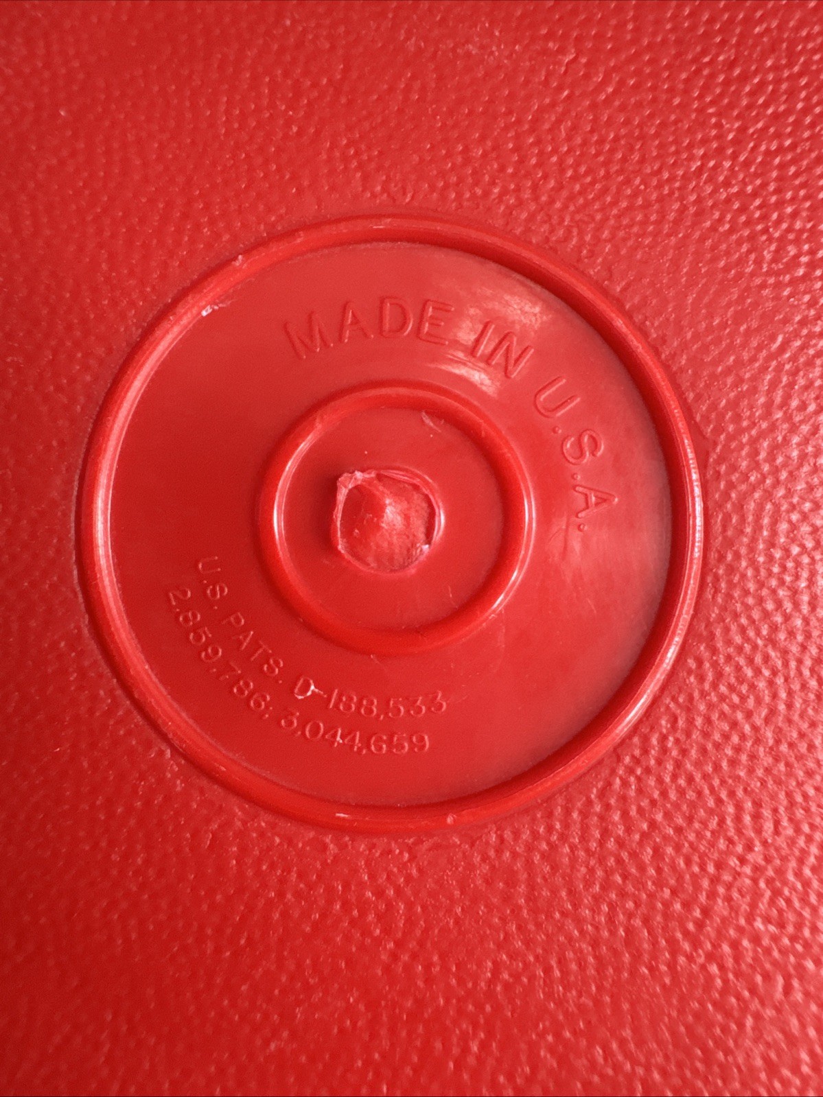 Vintage Tupperware Red Divided Serving Tray Candy Veggie Fruit Meat Cheese w Lid
