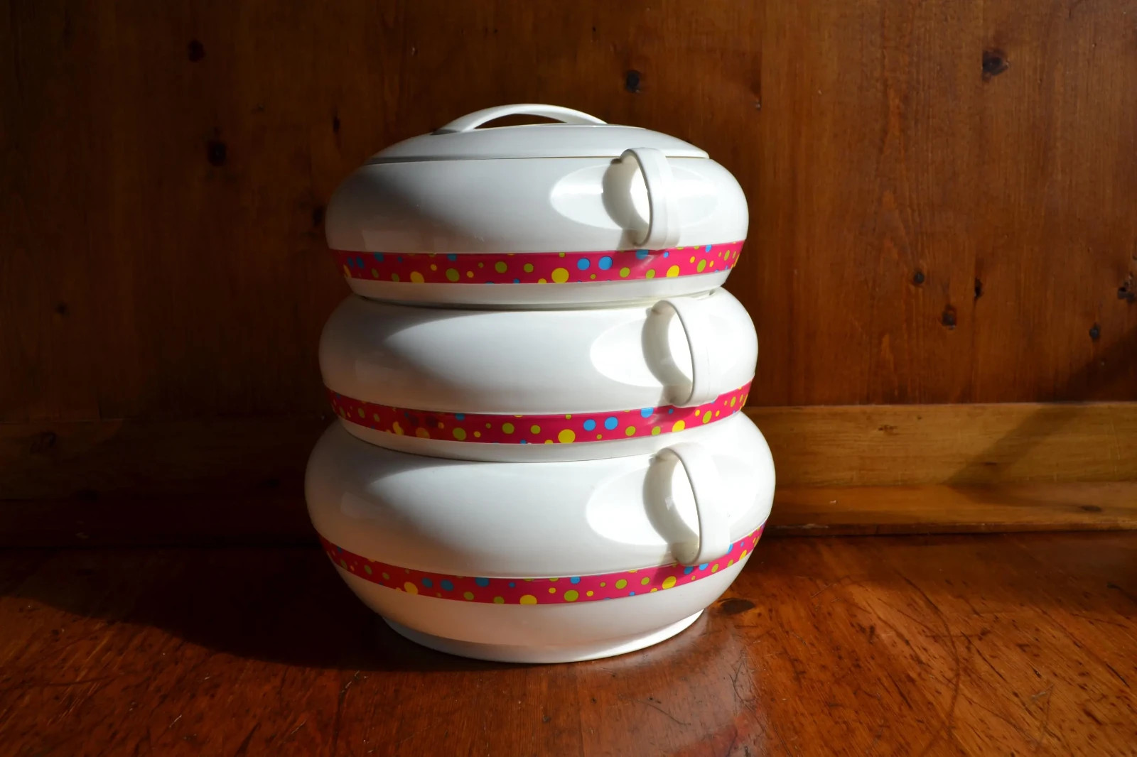 Vintage InsoCore Insulated Containers Hot/Cold Stackable Servers with Stainless