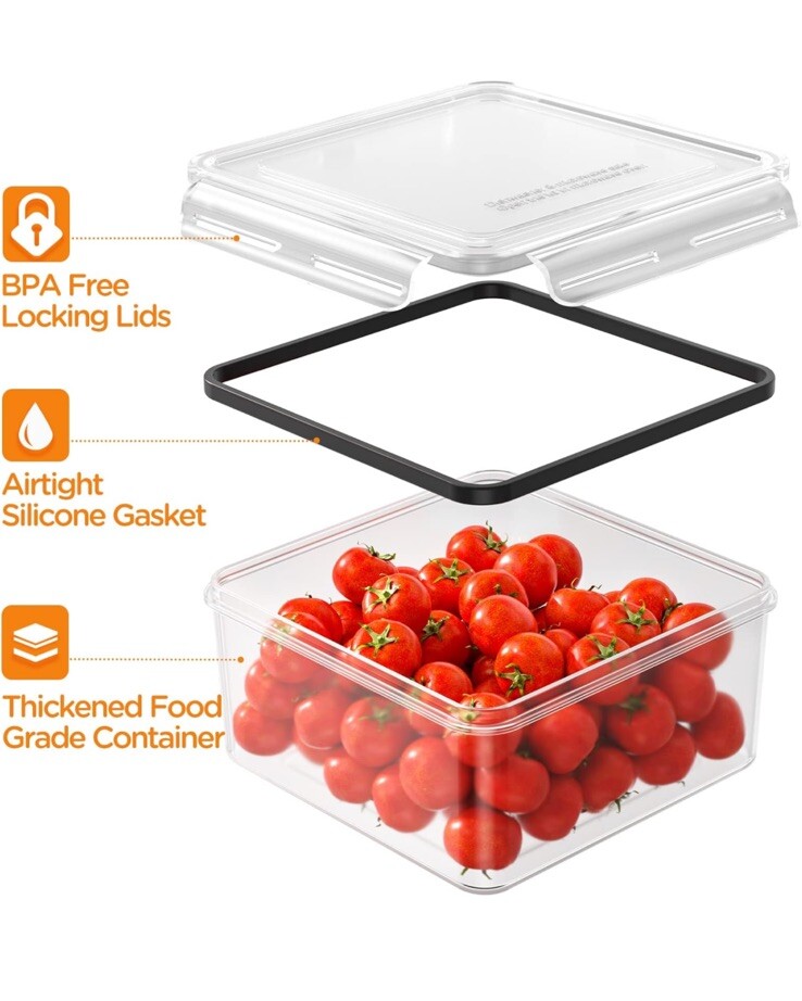 HOMETALL 40 PCS Food Storage Containers with Lids Airtight, 100% Leakproof Plast