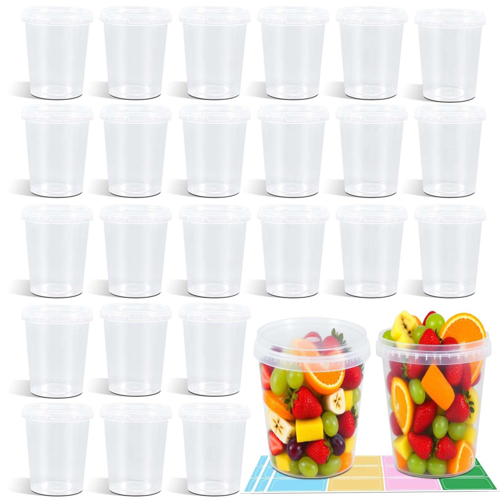 Food Storage Containers 18 oz Freezer Storage with Lids, Leakproof for Soup