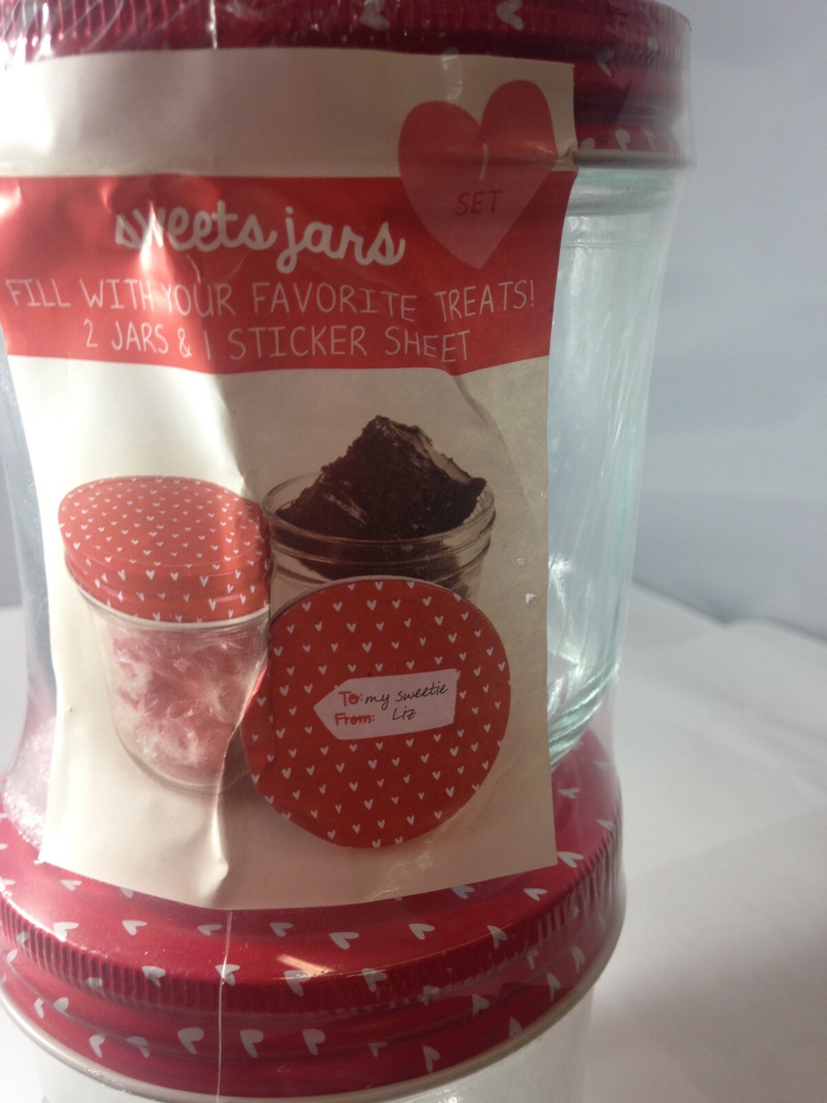 Sweets Jars 2 Jars and 1 Sticker Sheet New