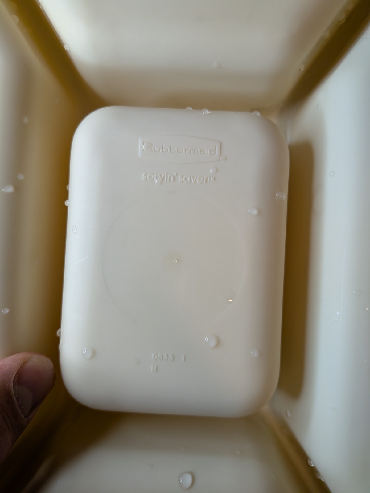 Vintage Rubbermaid Servin Saver 5 Compartment Party Tray Almond Beige 0833 0822