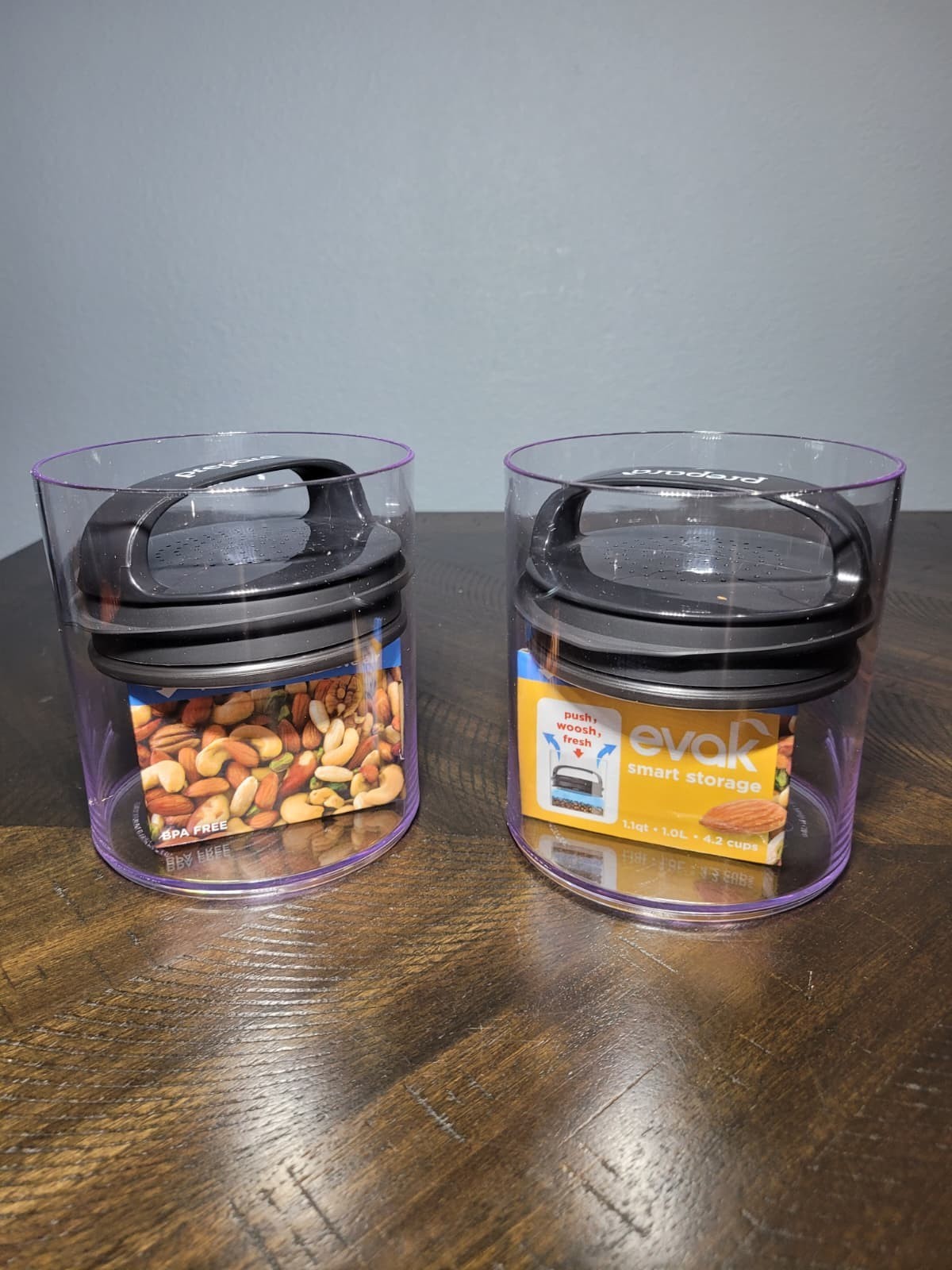Evak Fresh Saver, smart storage, Airless Canister, 1.1 Quart, 2 Set