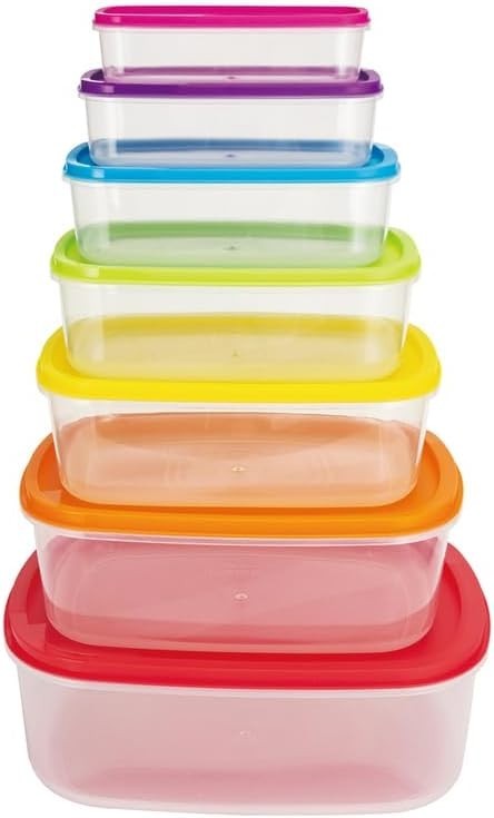 14-Piece BPA-Free Plastic Food Storage Containers with Lids
