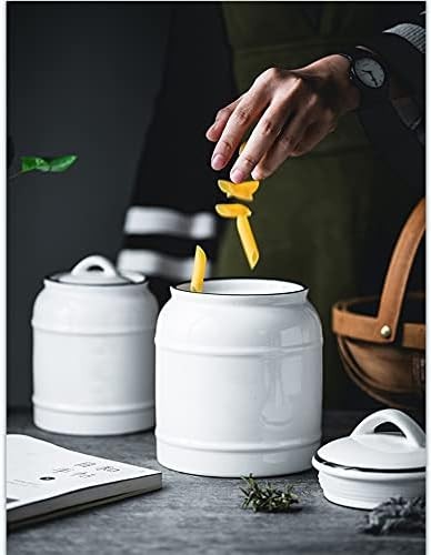 9cup/72oz Ceramic Jar for Dry Food Storage Containers, Airtight Cookie Jar with
