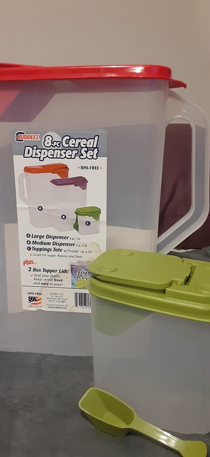 NEW 8 PC SET CEREAL CONTAINERS