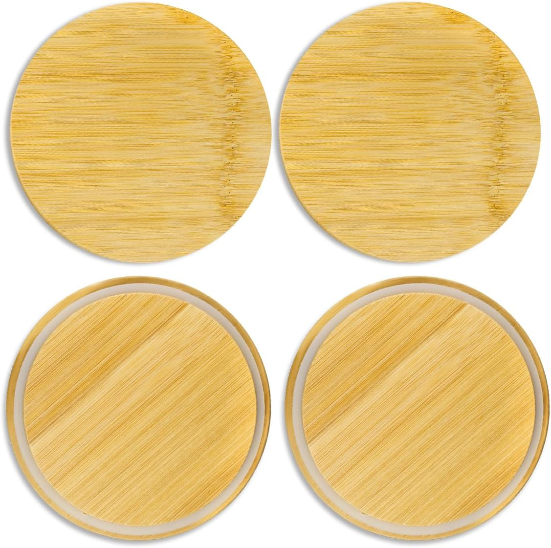 Replacement Wooden Lids for Pyrex, Anchor Hocking Glass Containers, 7201-PC*4, B