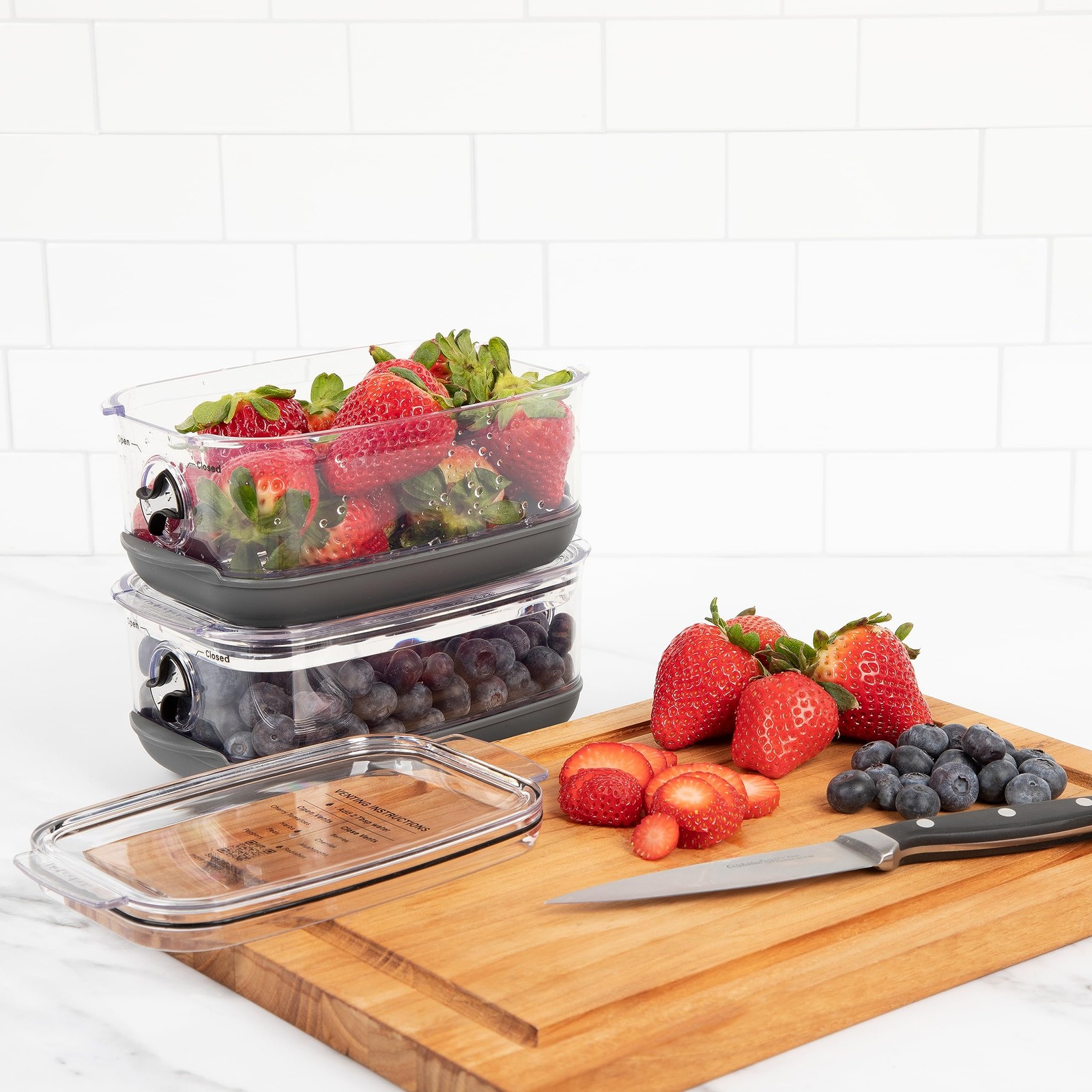 ProKeeper Stackable Produce ProKeeper Storage Container with Stay-Fresh Vent …