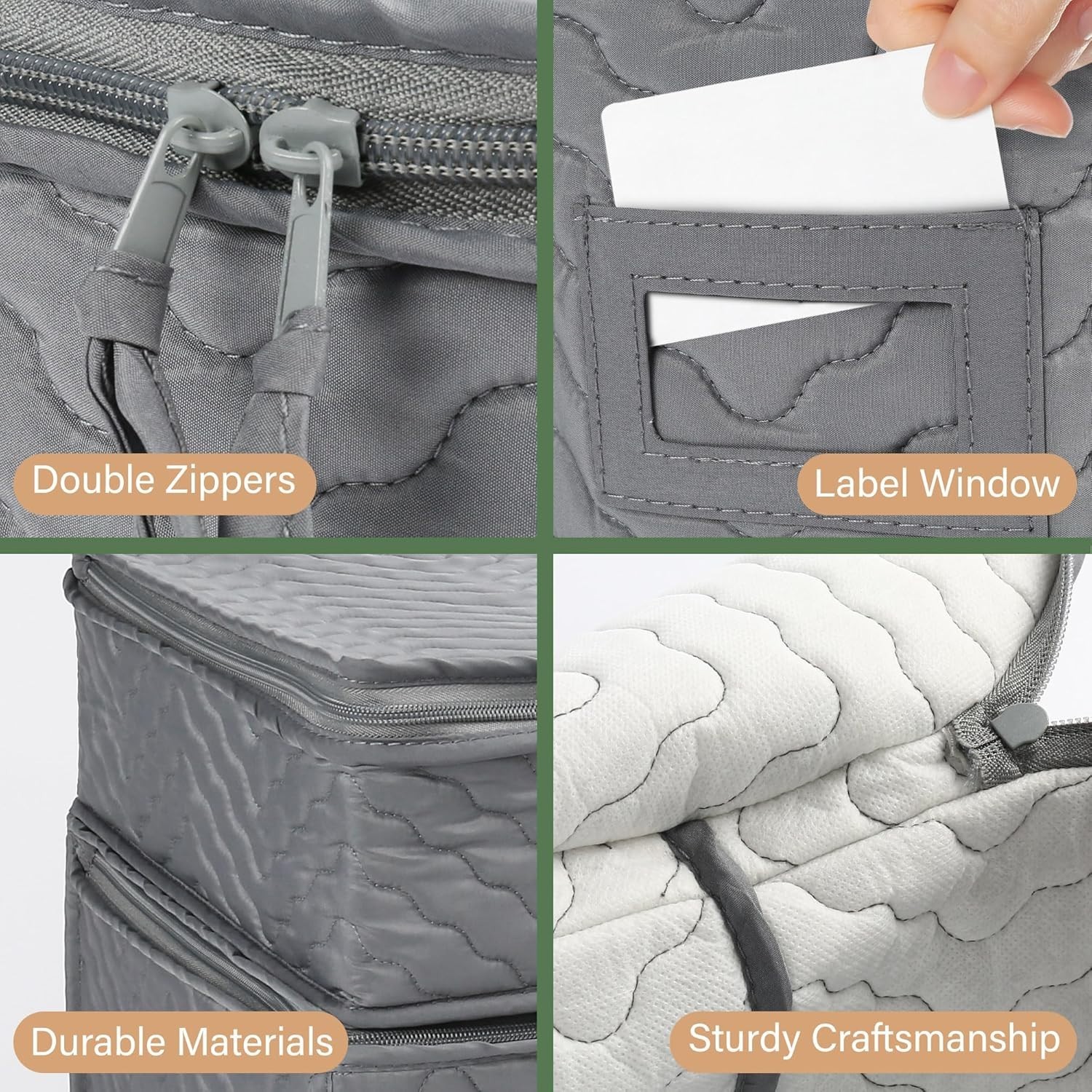 Luxury Chinaware Storage Box Set – Dustproof & Foldable 5-Piece Quilted Design