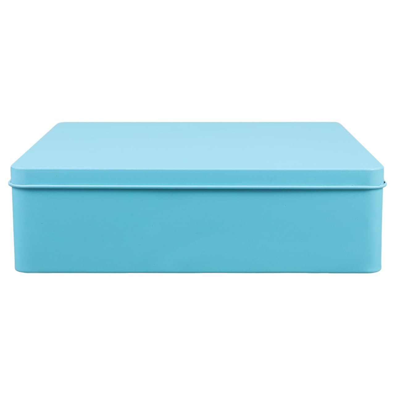 Large Square Tin Storage Box with Lid Extra Large Metal Container for Home Or…