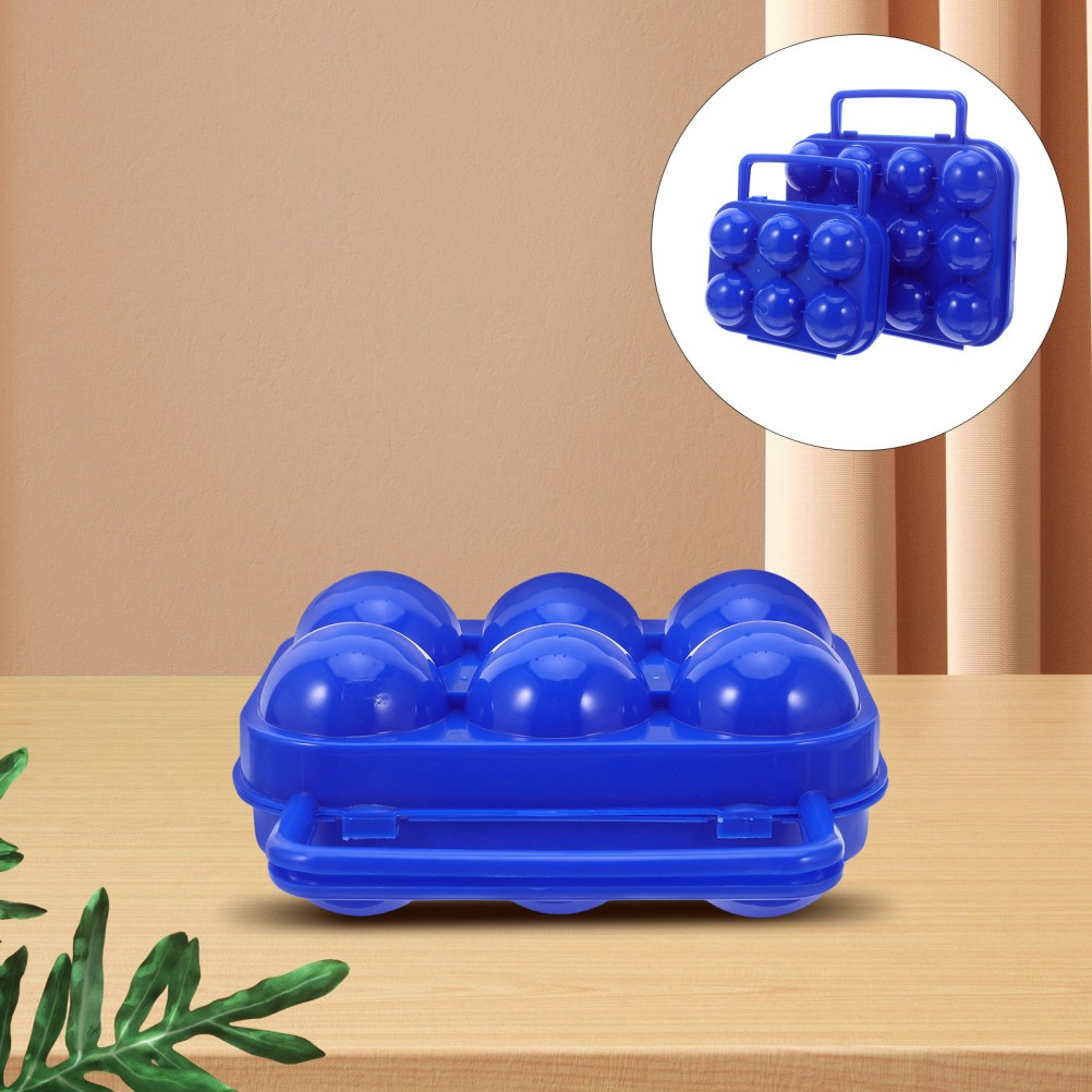 2 Pcs Egg Carrier for Travel Boxes Camping Outdoor Picnic Carton