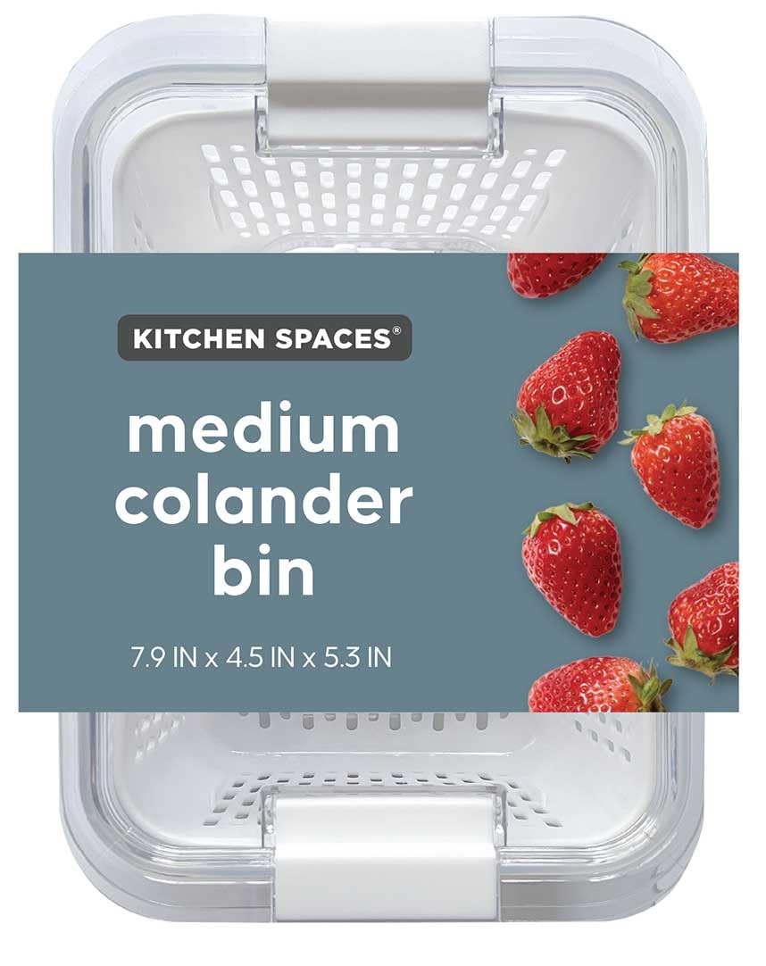 Colander Bin, Produce Saver, Fridge Organizer With Lid, Wash, Strain and , Gr…