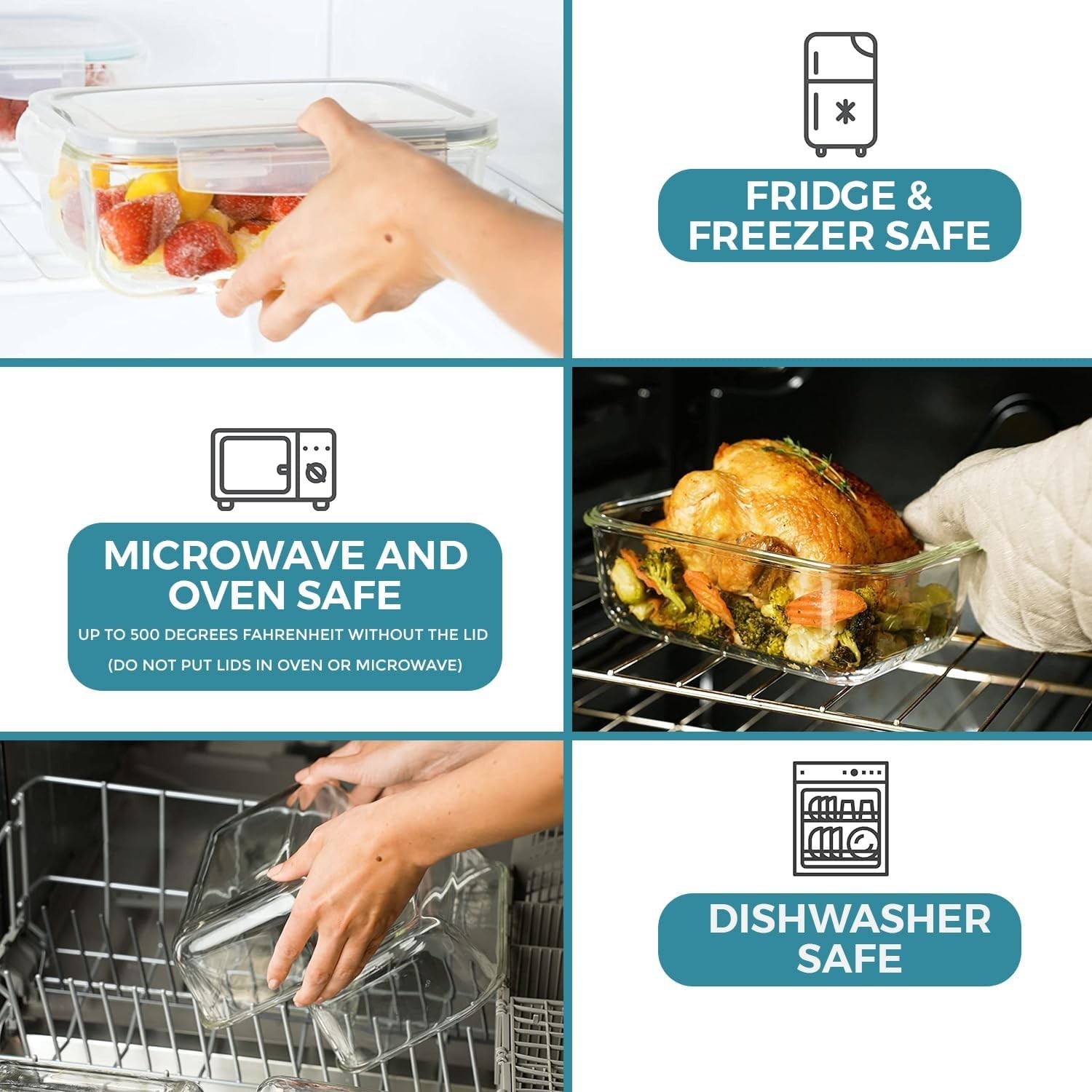 Glass Food Storage Containers Set – 35 Pc Airtight BPA-Free