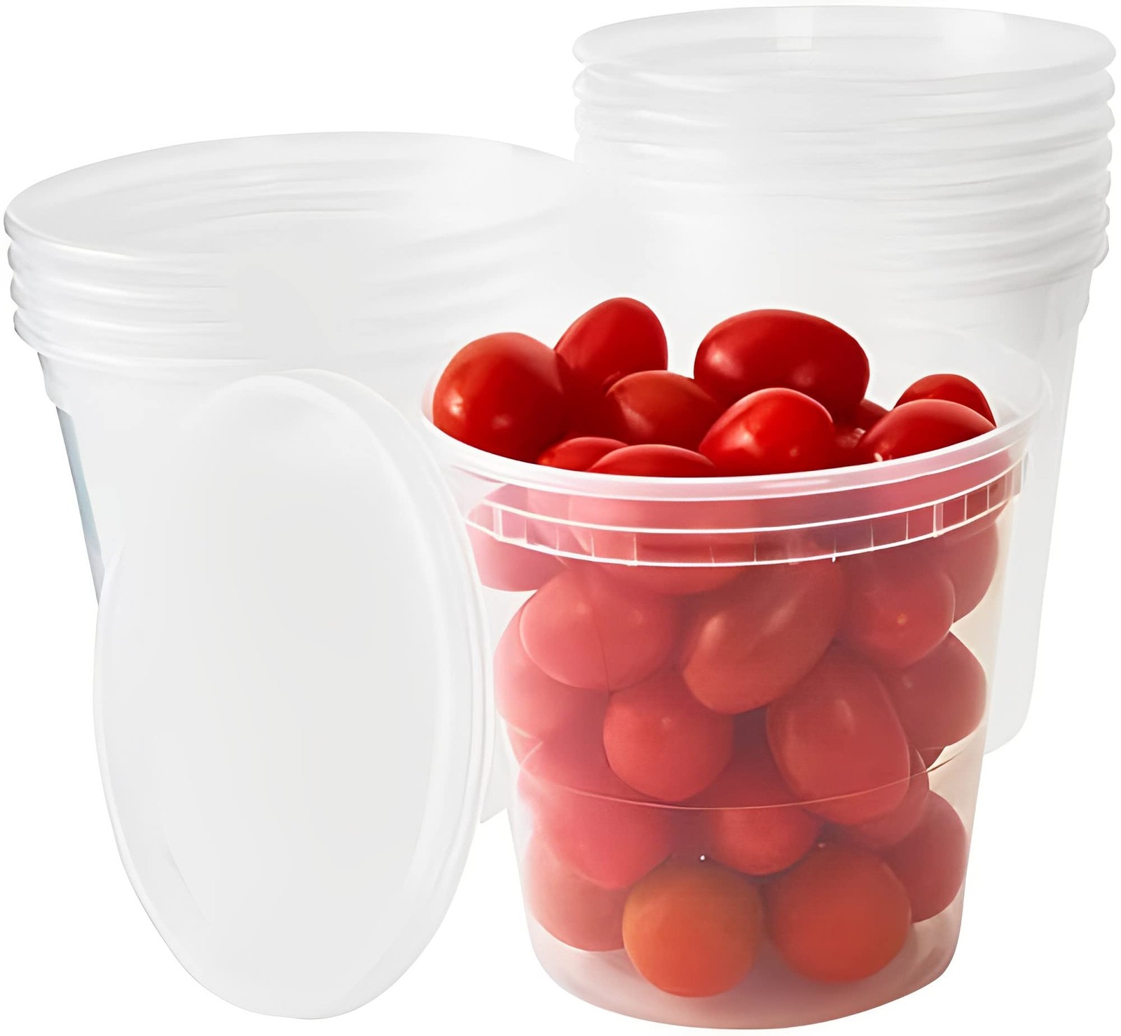 Deligrade Bpafree 24oz Plastic Containers With Lids 12ct. Leakproof Microwavable