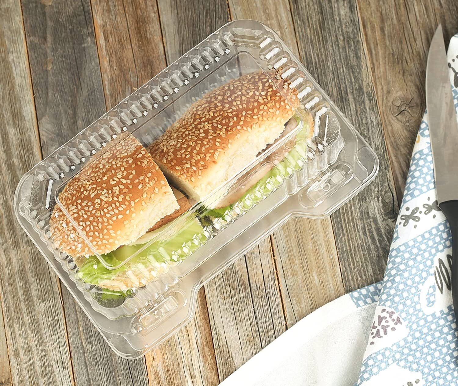 MT Products 7.6 ” x 5.1 ” x 3.6 ” Plastic Cake Containers with Lids – 20 Pieces