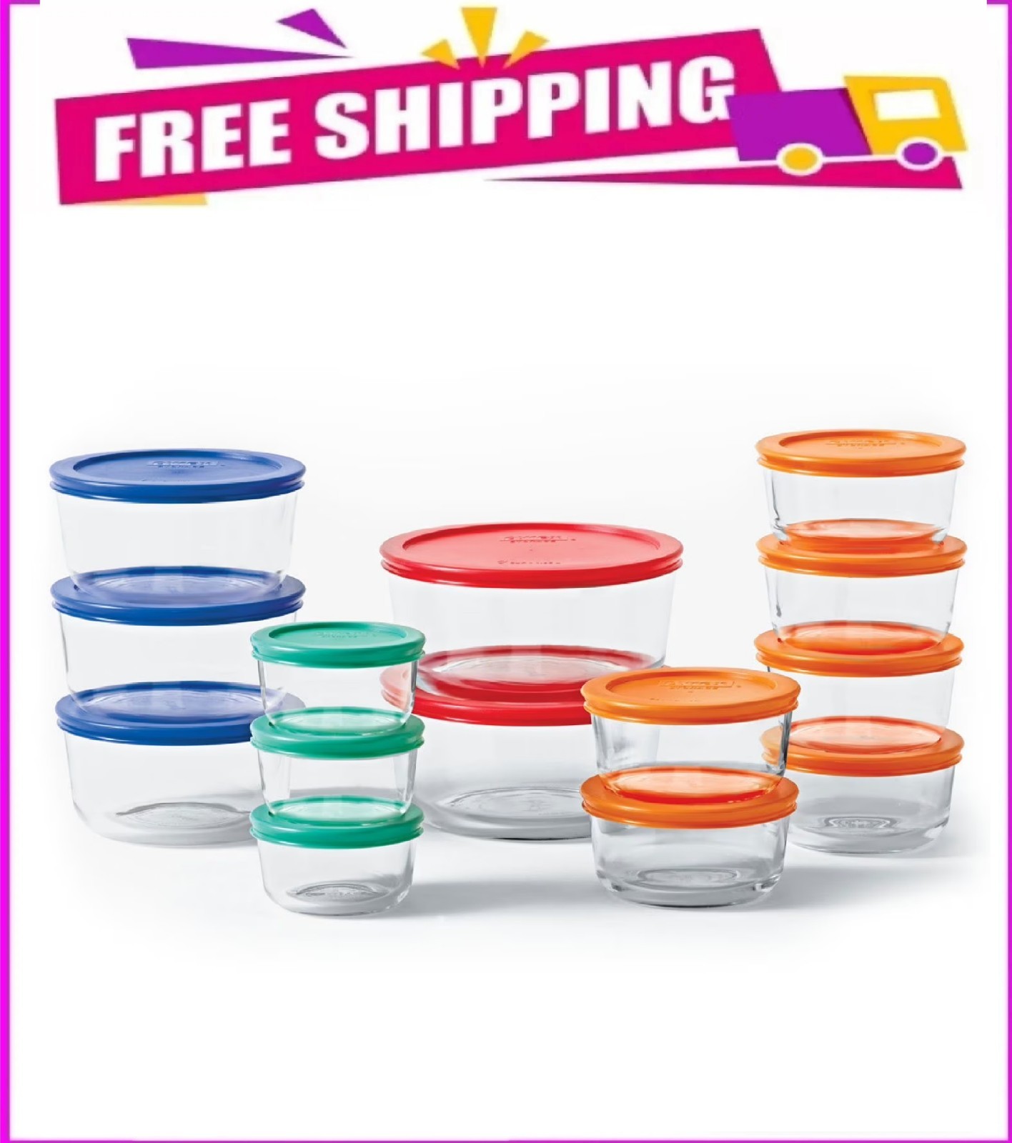 Pyrex Simply Store 28-Piece Glass Food Storage Set