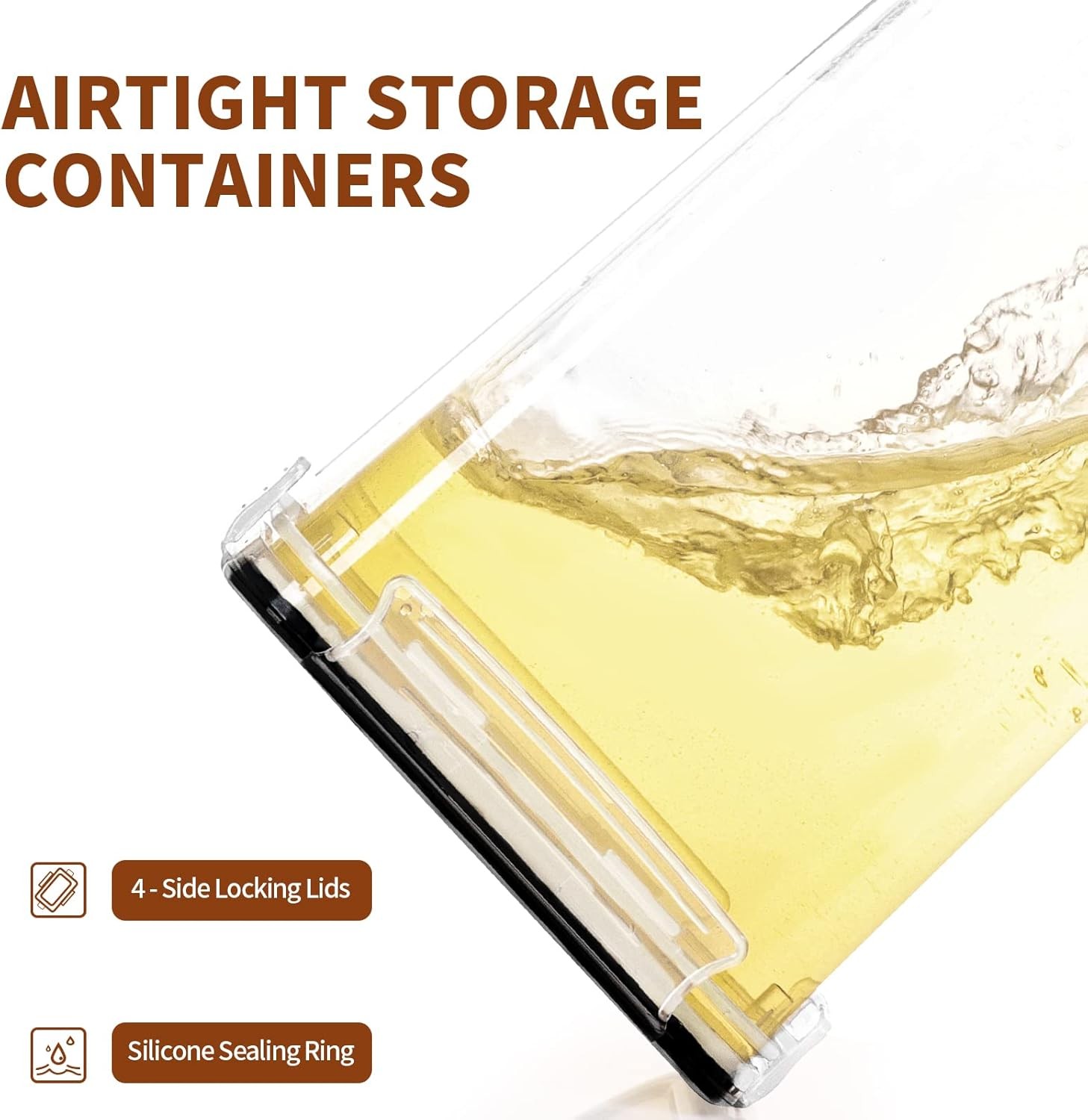 Airtight Food Storage Containers Set, 12 Pcs BPA Free Plastic Dry Food Canisters