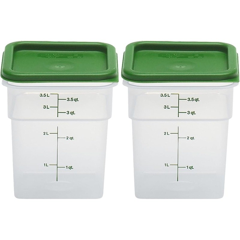 Durable 4QT Square Storage Containers BPA Free Stain Resistant Microwave Safe US