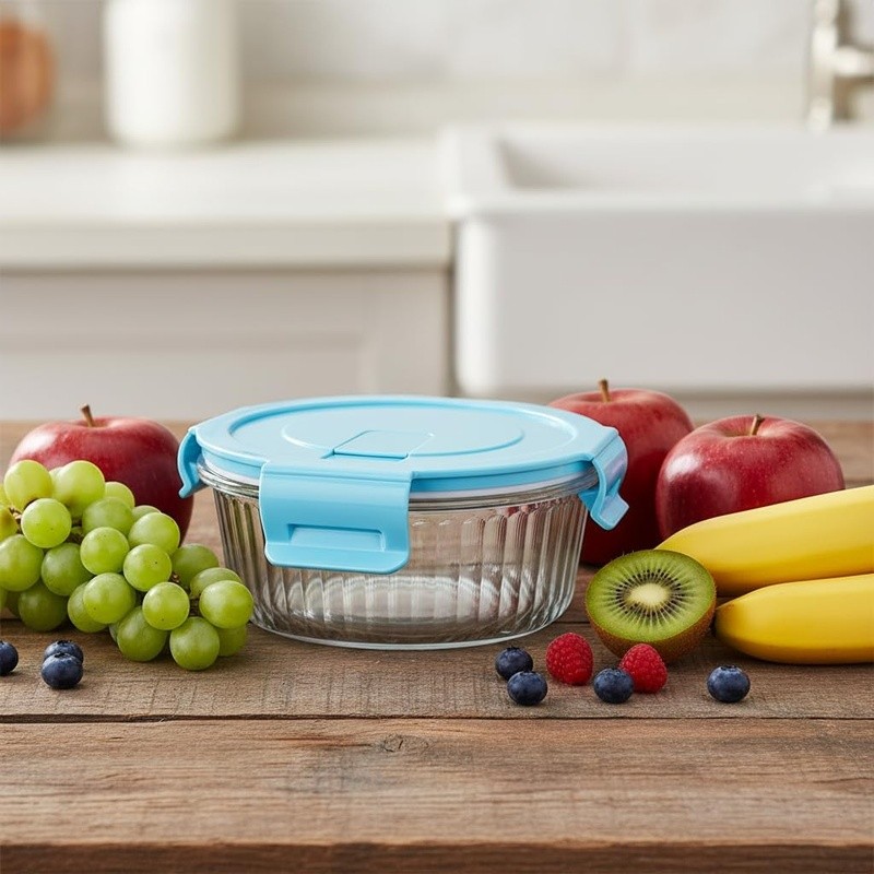 Borosilicate Glass Food Storage Containers Airtight Leakproof Microwave Safe Set