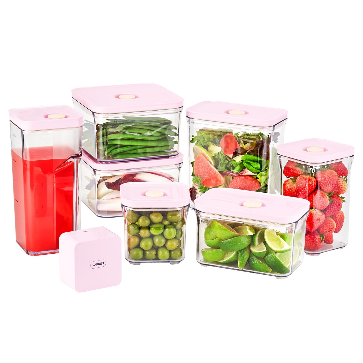 VAKUEN Premium Airtight Food Storage Containers ROSE 8P/SET, 6pcs Container,