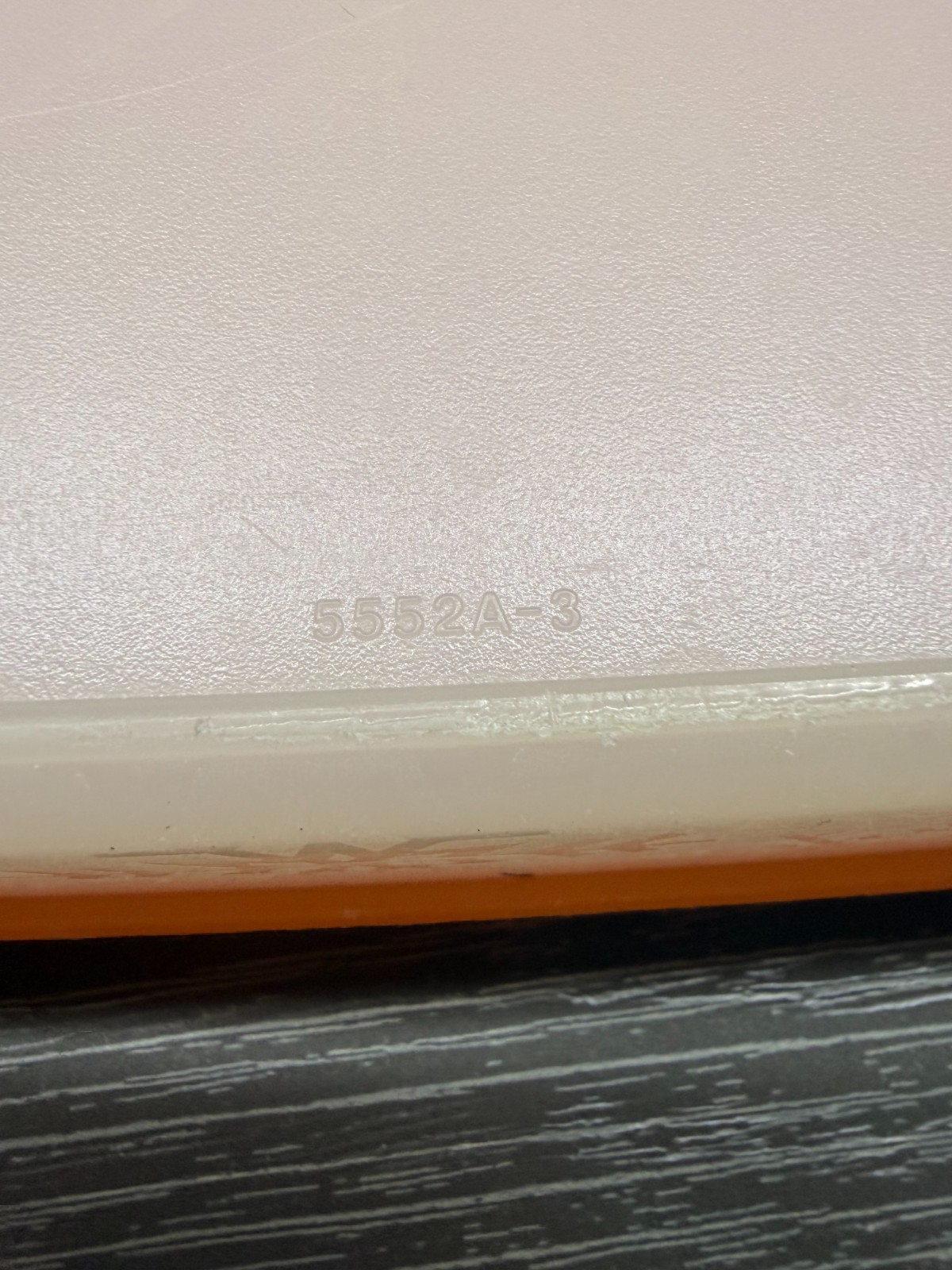 Tupperware Container #5552A-7 #714-5 Rectangular Orange Lid 600ml