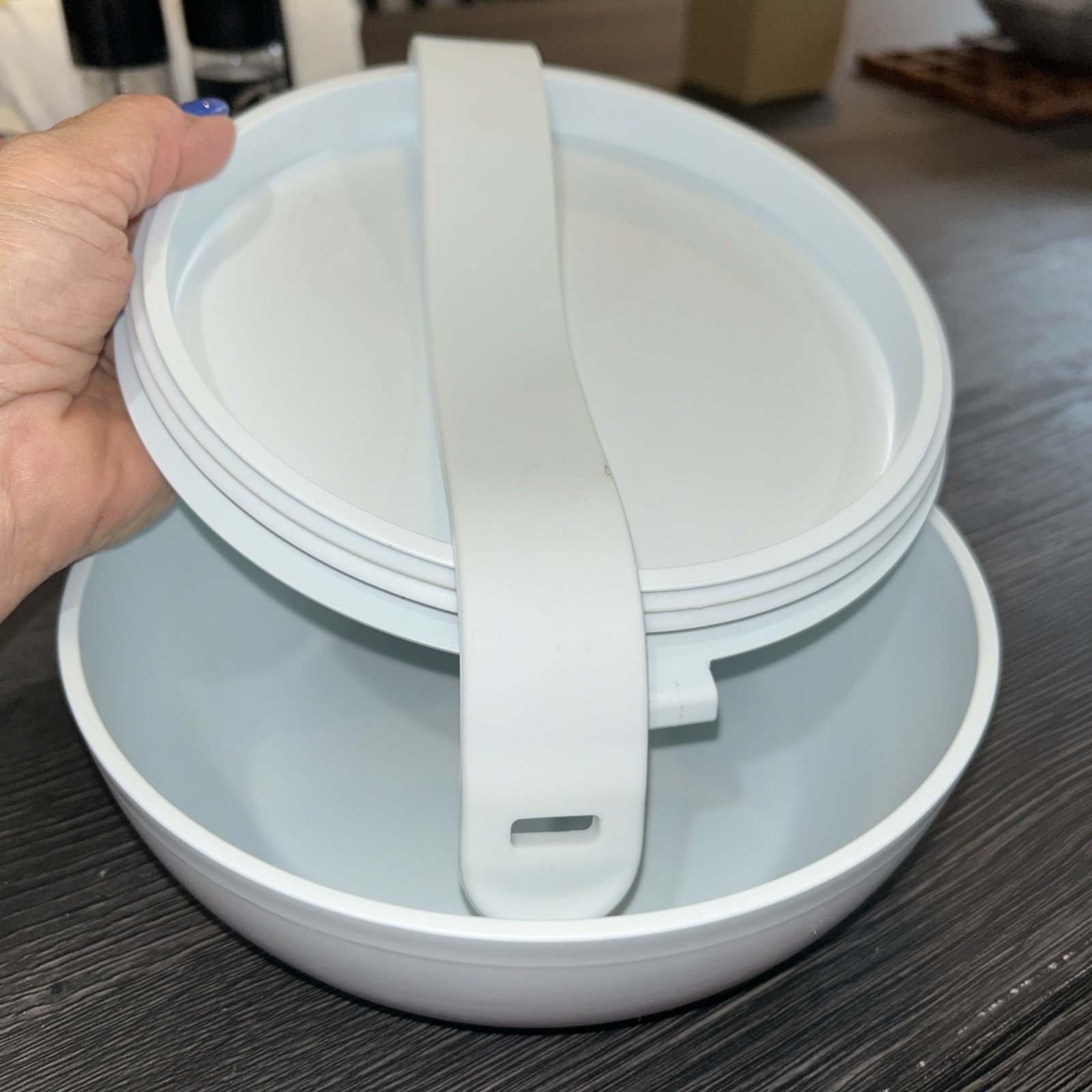 W&P Porter Plastic Bowl Lunch Container w/ Protective Non-slip Exterior, GREY