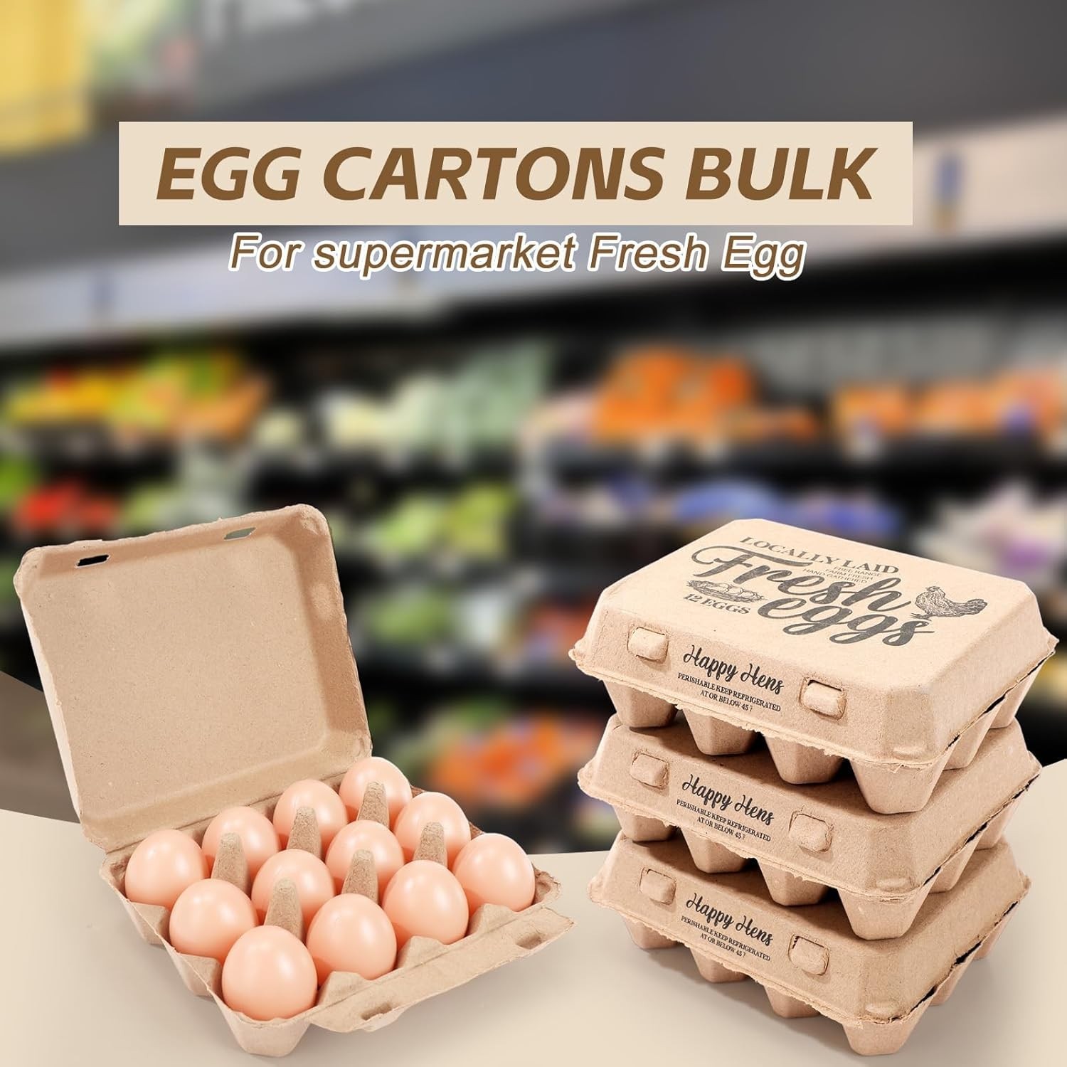 “ZHIGLMYD 25 or 60 Pack 12 Count Plastic Egg Cartons – Bulk Cheap Clear Reusable