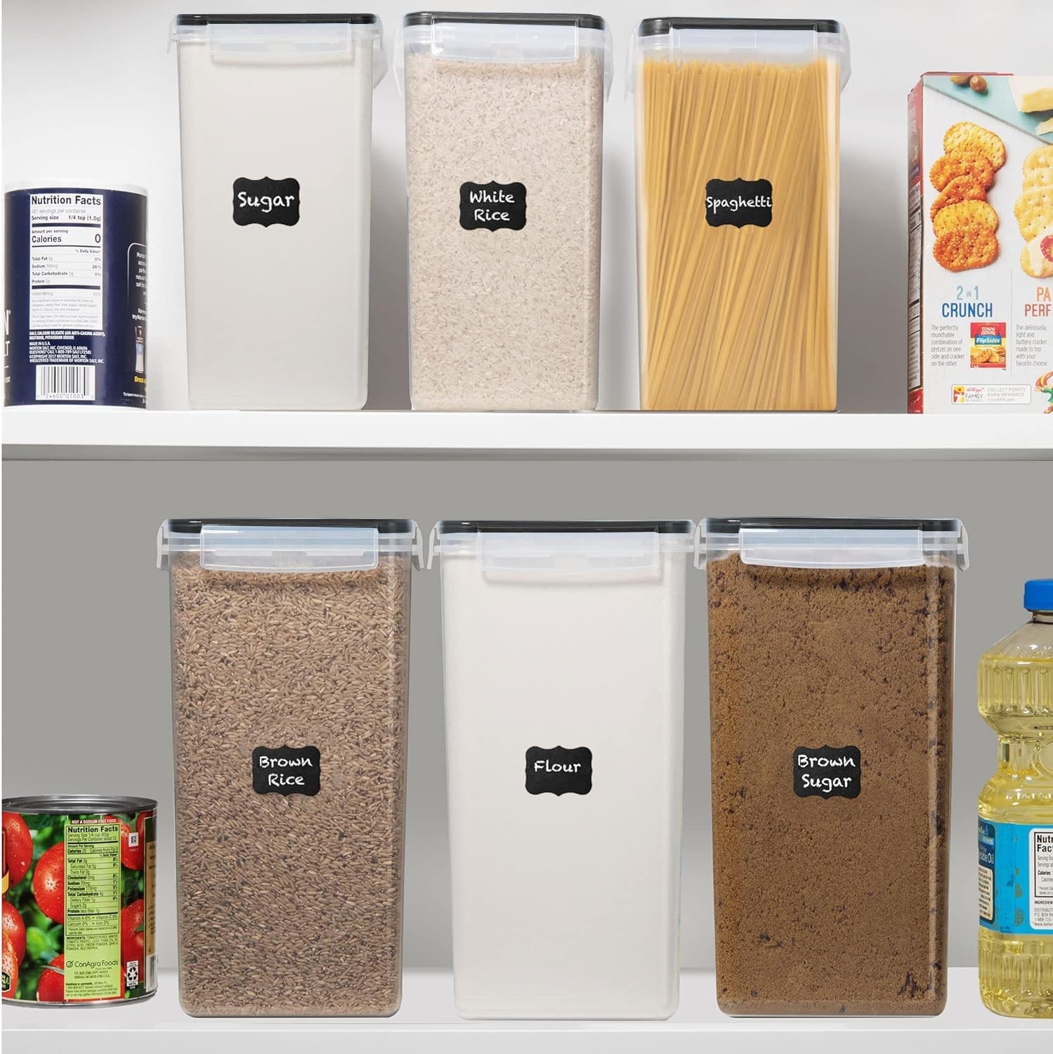 8.5L/287Oz Extra Large Airtight Food Storage Containers 2 PC W/ Lids Kitchen &