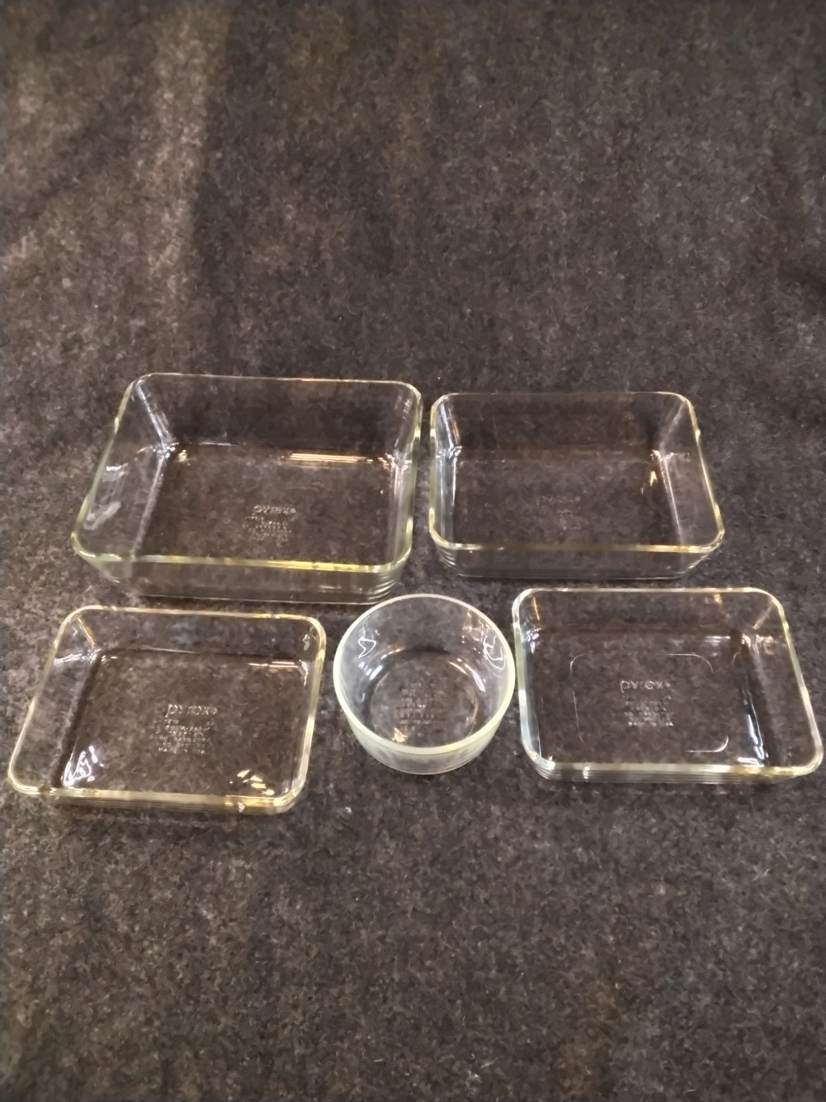 Pyrex Storage Plus Glass Containers & Lids Lot Mixed Sizes EUC