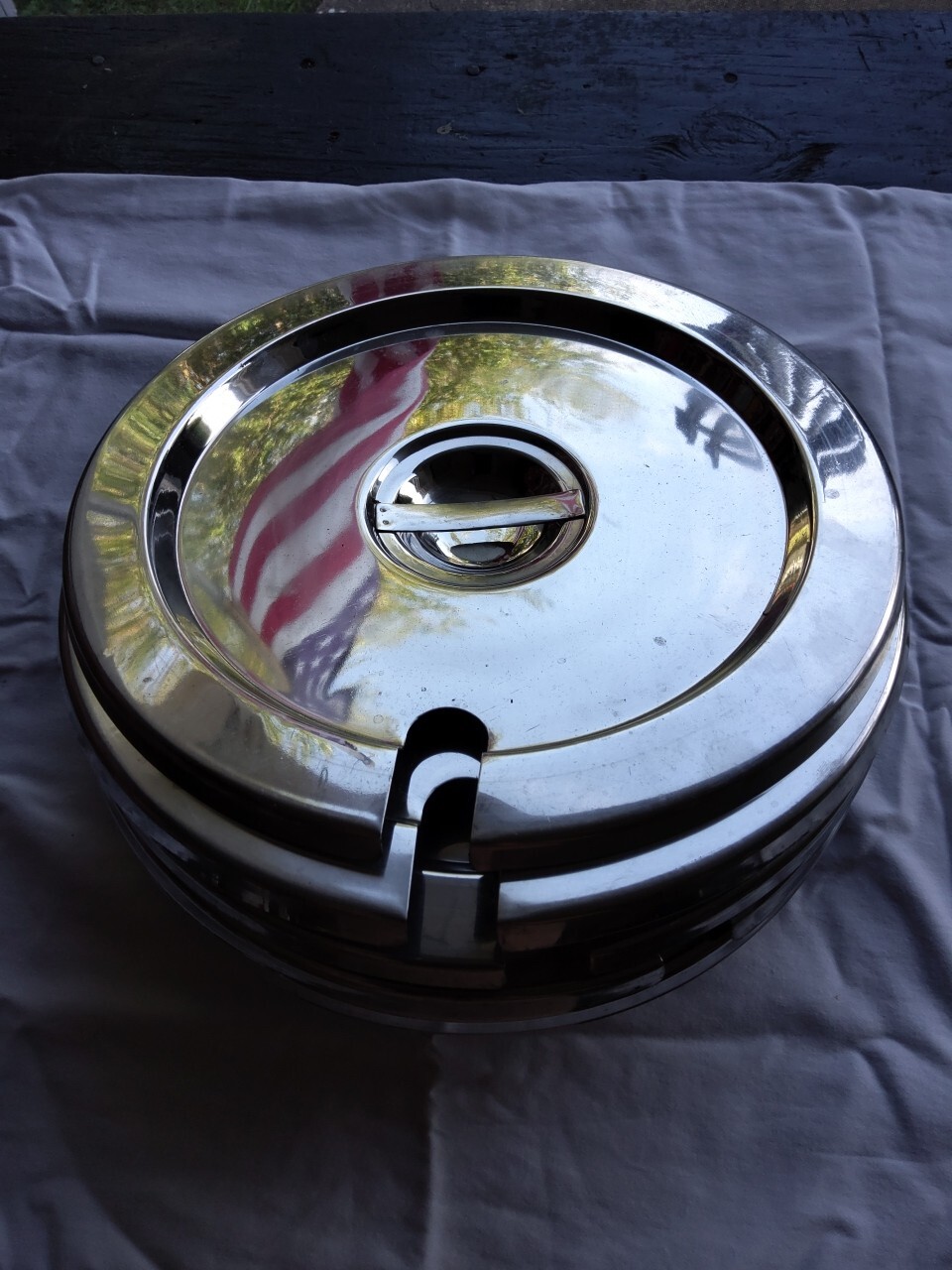 INSET NOTCHED LID ROUND SLOTTED LID 11 Qt STAINLESS STEEL FITS 11 1/2″ INSET (5)