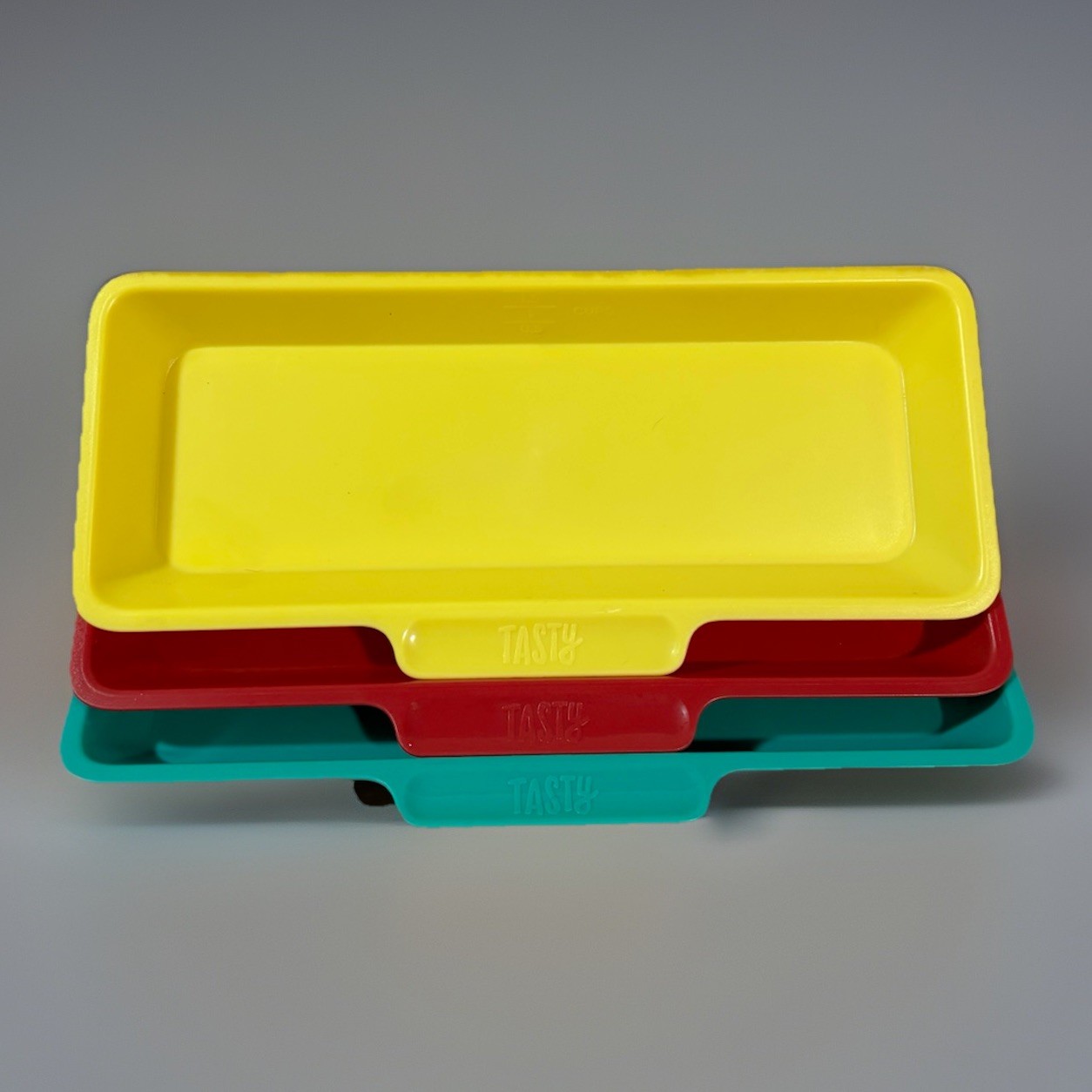 TASTY brand removable prep trays are a set of three meal prep