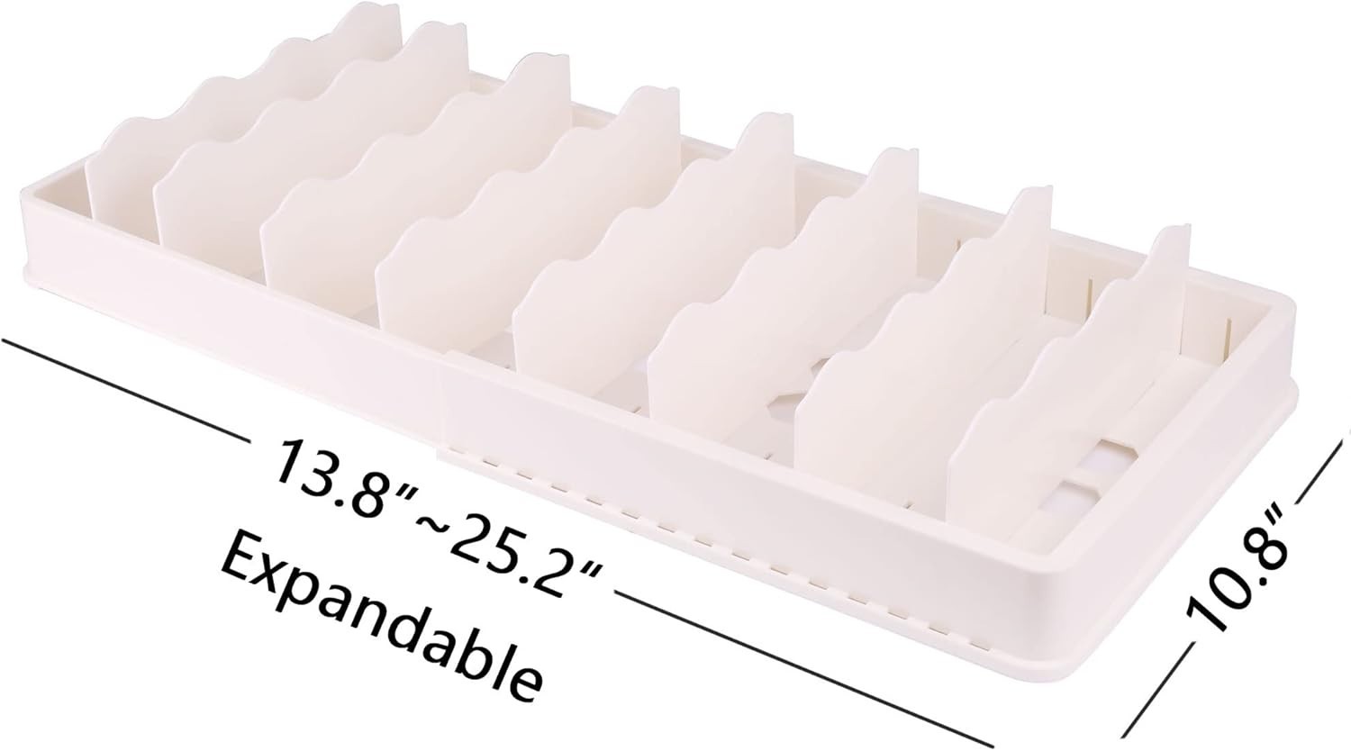 BPA Free Expandable Lid Organizer with Adjustable Compartments for Easy Storage