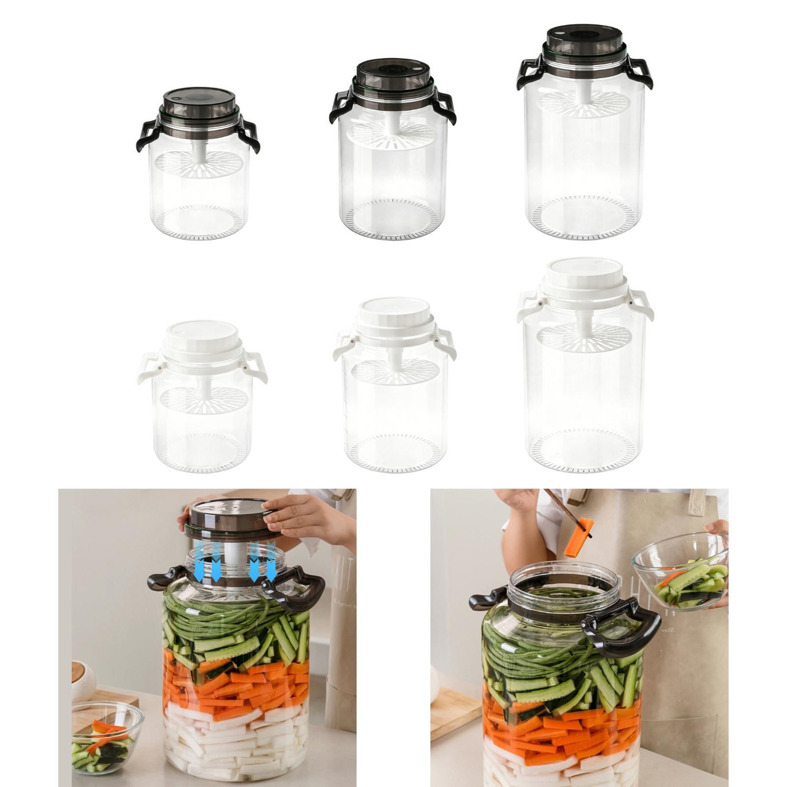 Pickle Jar Handle Multipurpose Kimchi Container for Refrigerator Work Travel